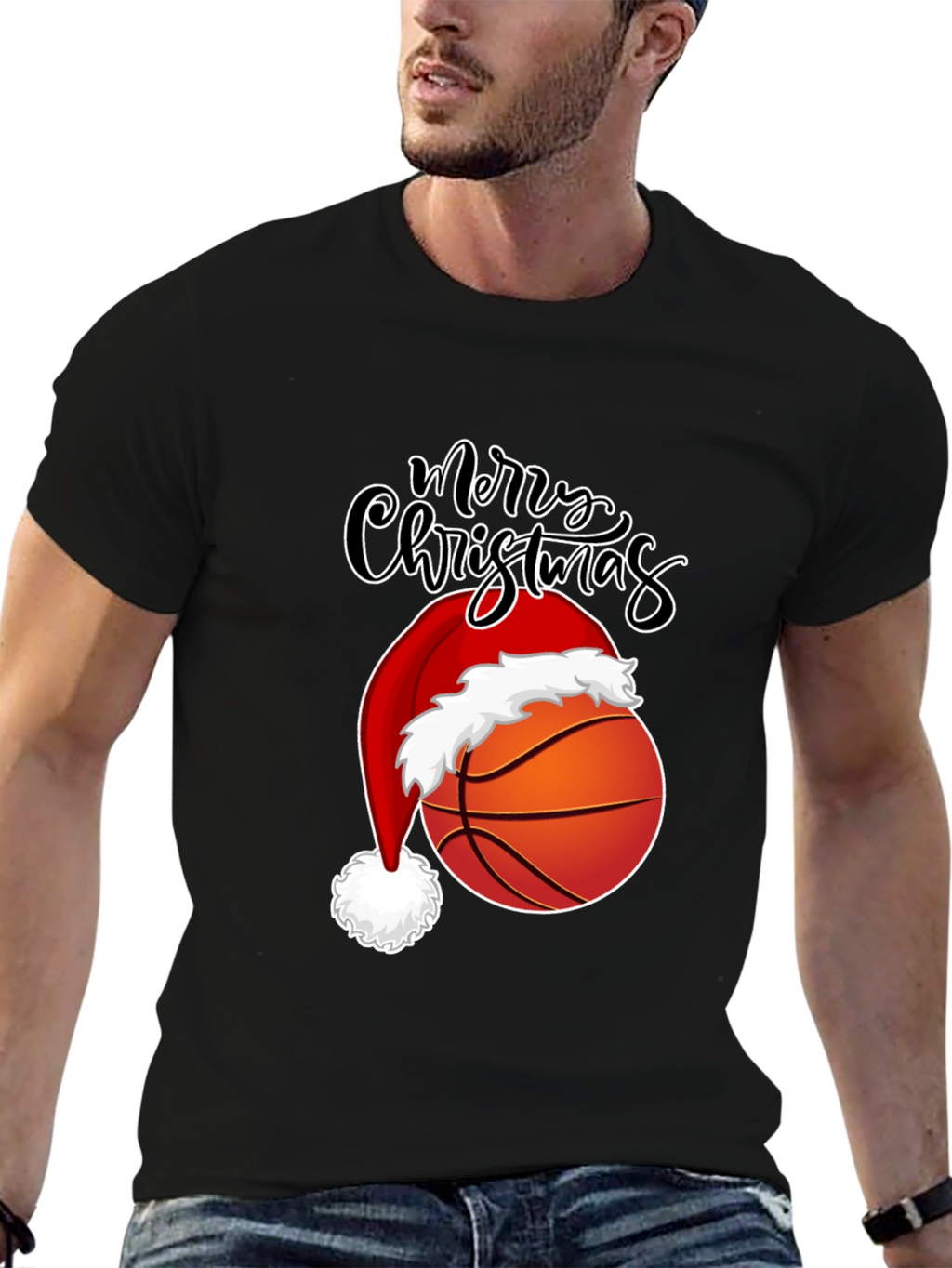 Basketball Merry Christmas T-Shirt