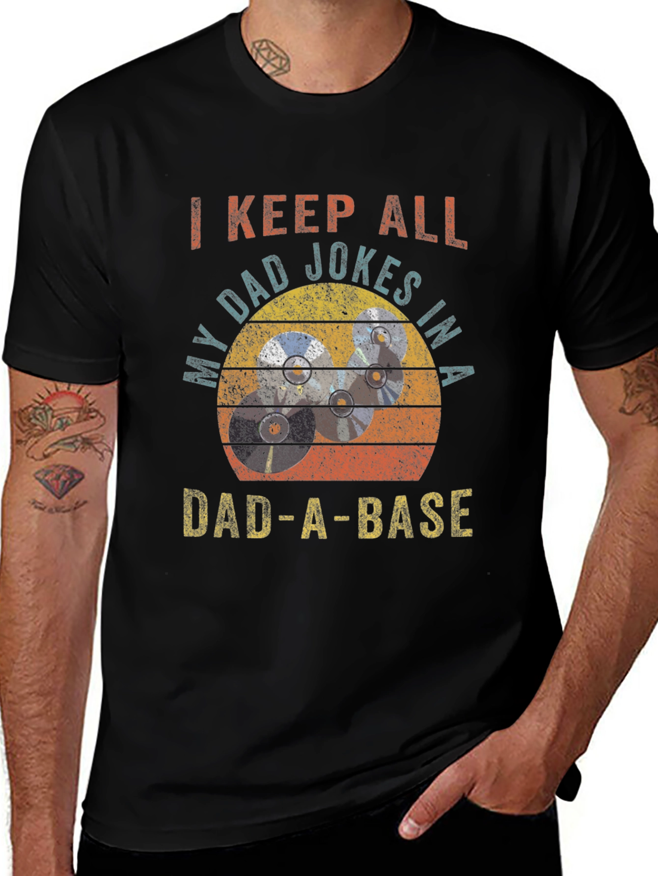 Dad-A-Base T-Shirt: I Keep All My Dad Jokes