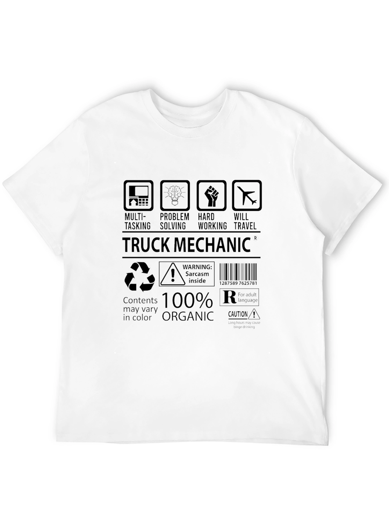 Truck Mechanic Graphic Tee - 100% Organic Cotton