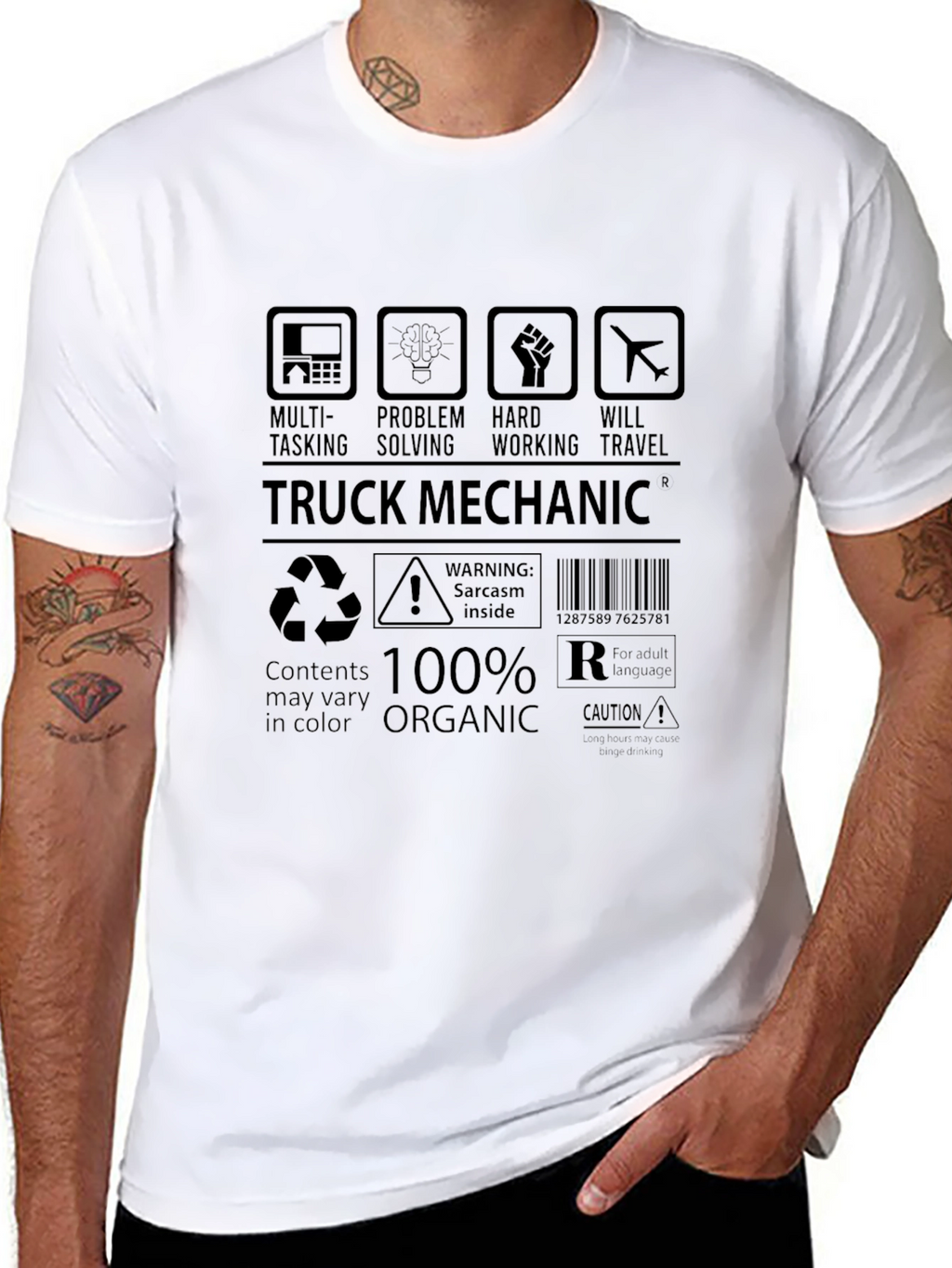Truck Mechanic Graphic Tee - 100% Organic Cotton