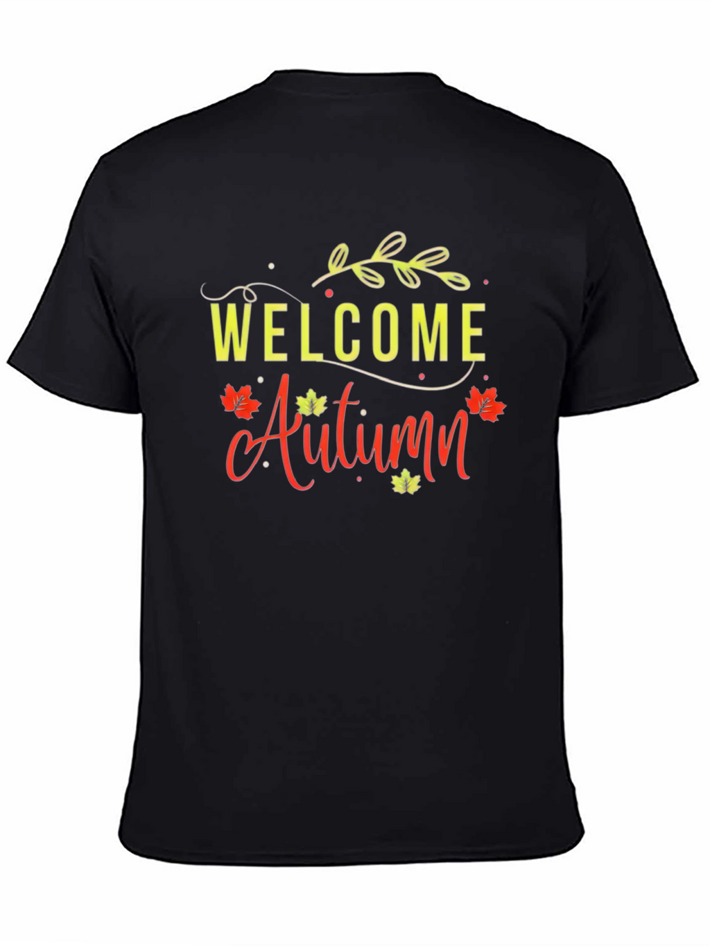 Welcome Autumn Graphic Tee - Black