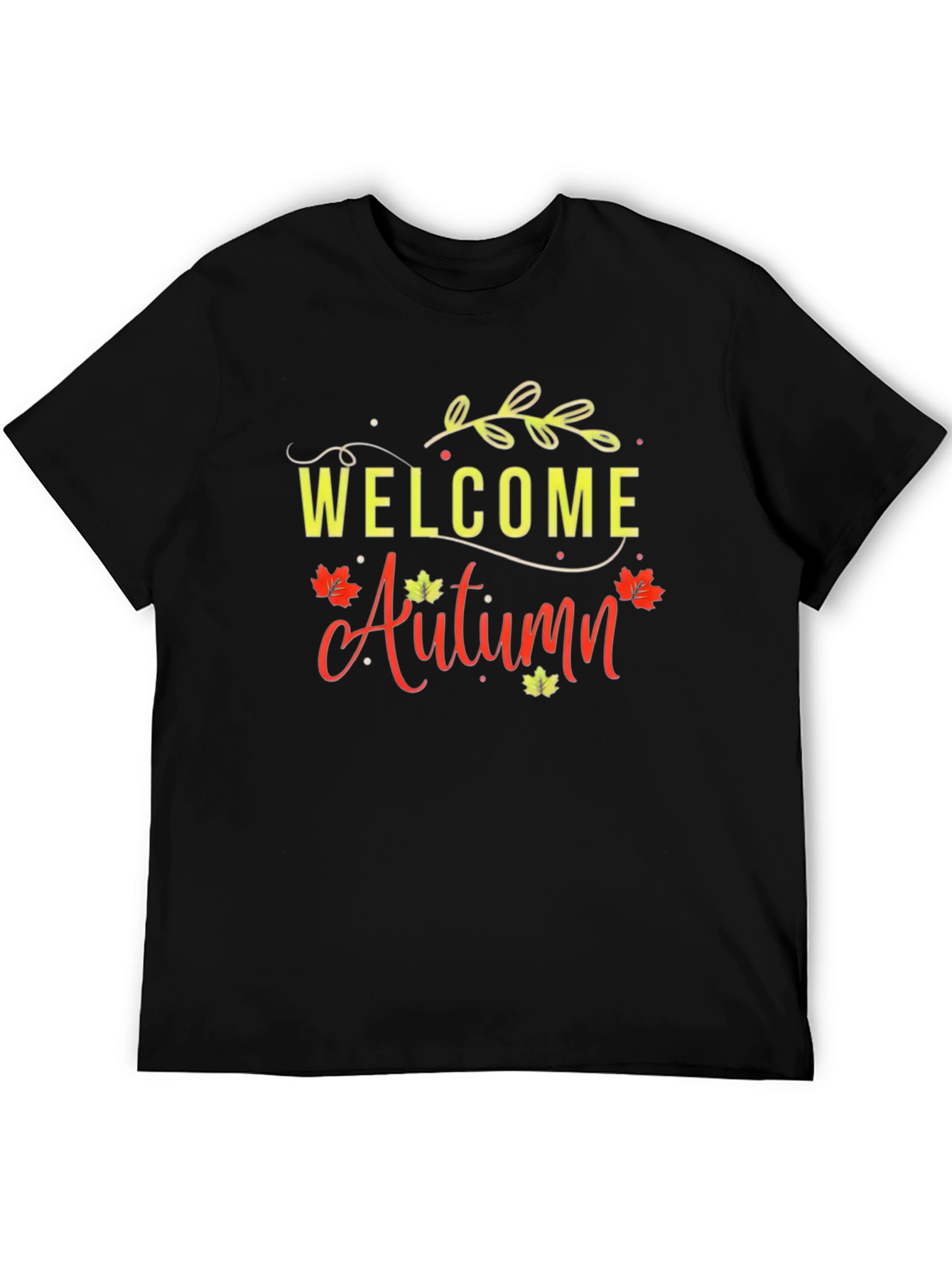 Welcome Autumn Graphic Tee - Black