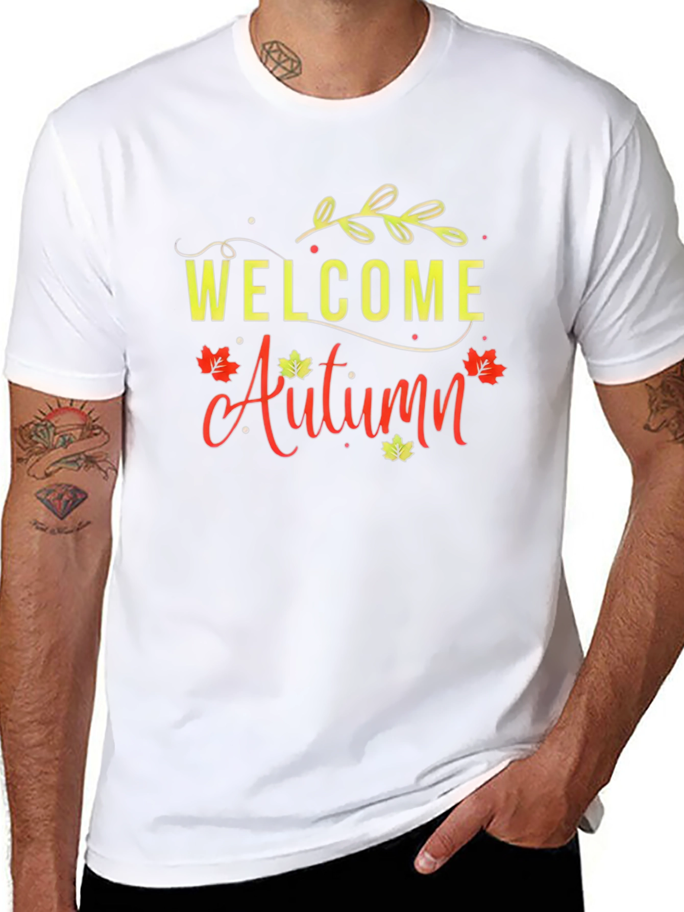 Welcome Autumn Graphic Tee - Black