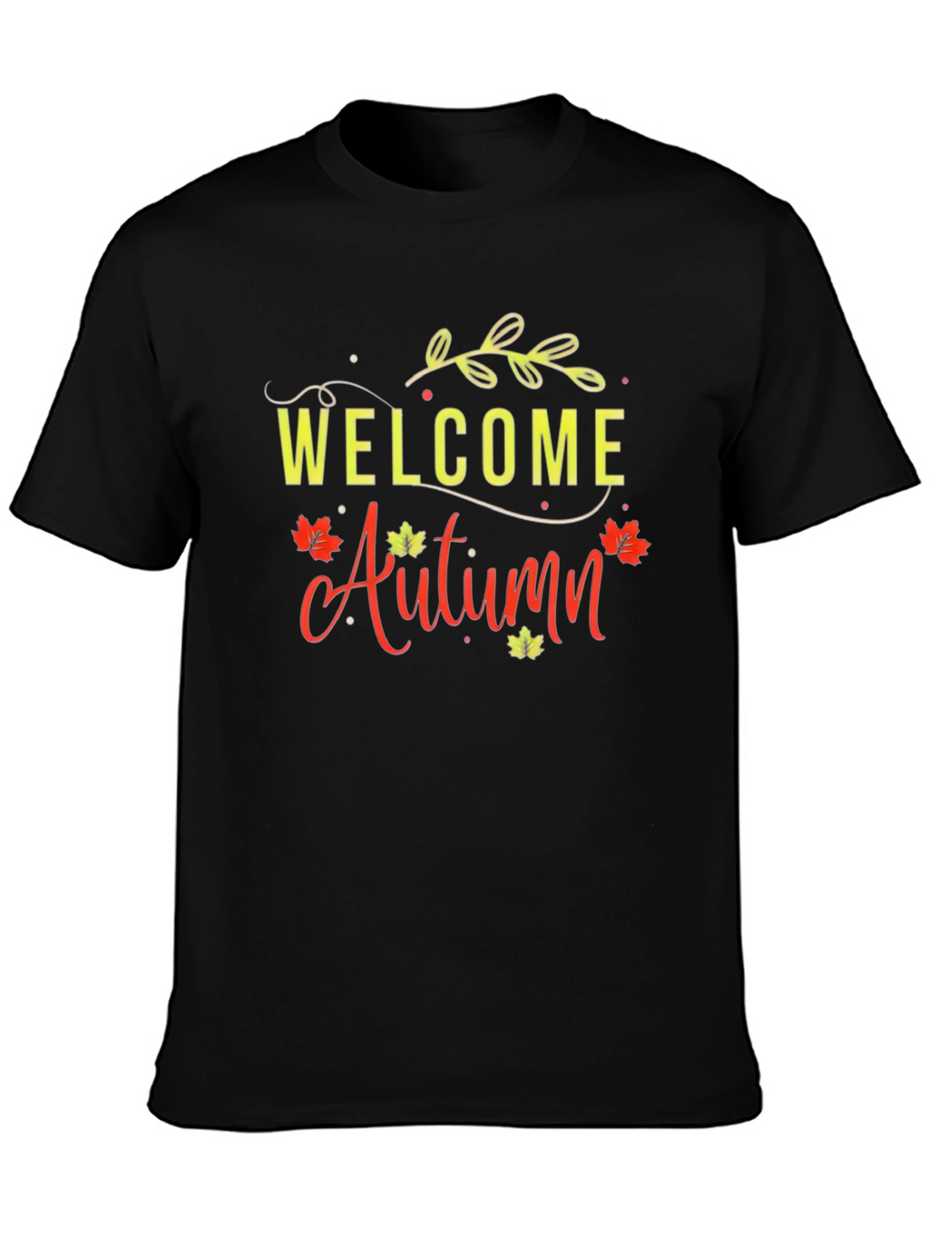 Welcome Autumn Graphic Tee - Black