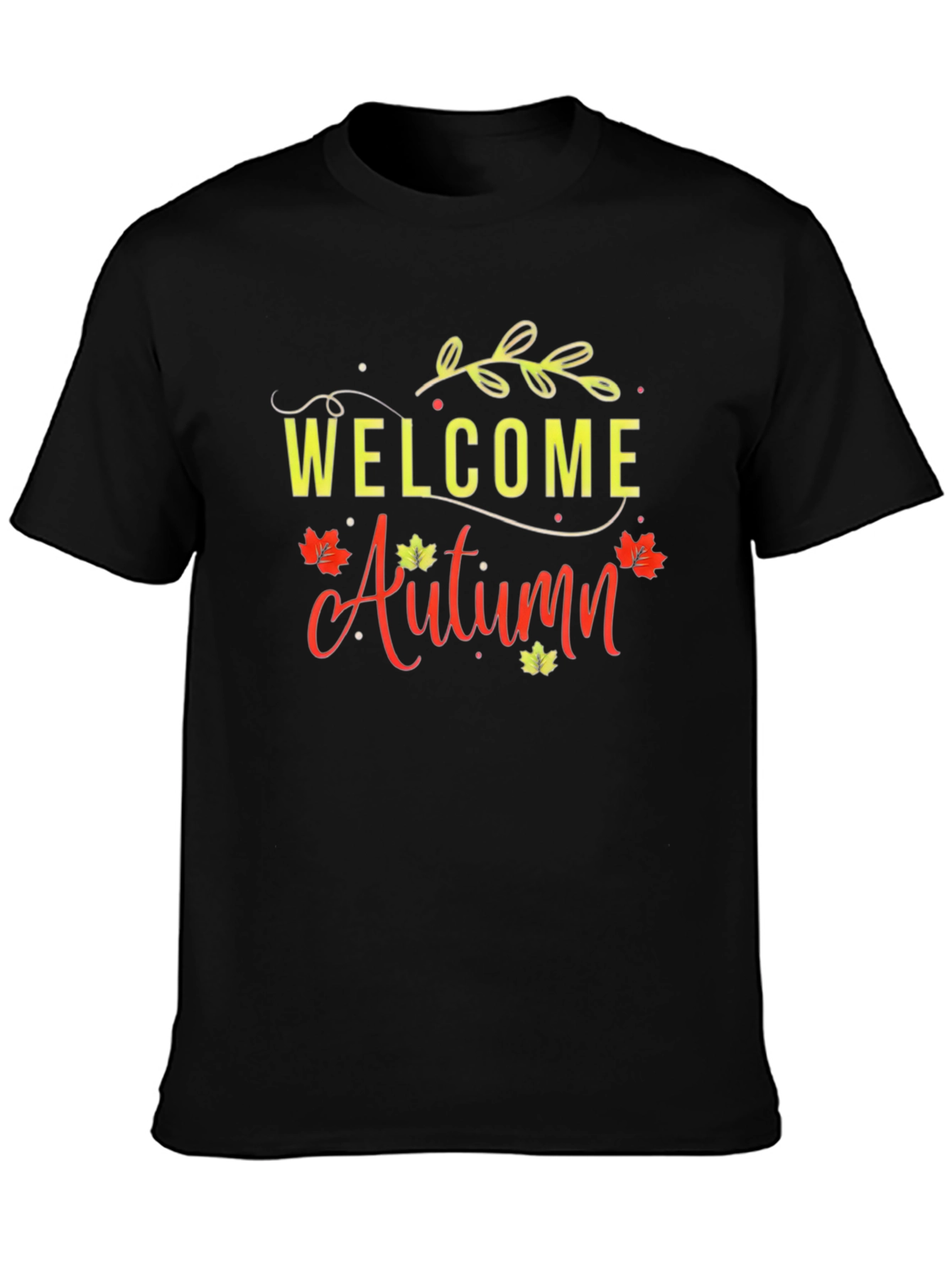 Welcome Autumn Graphic Tee - Black
