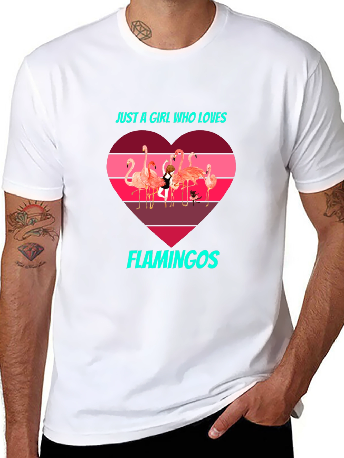 Flamingo Lover T-Shirt - Just a Girl Who Loves Flamingos