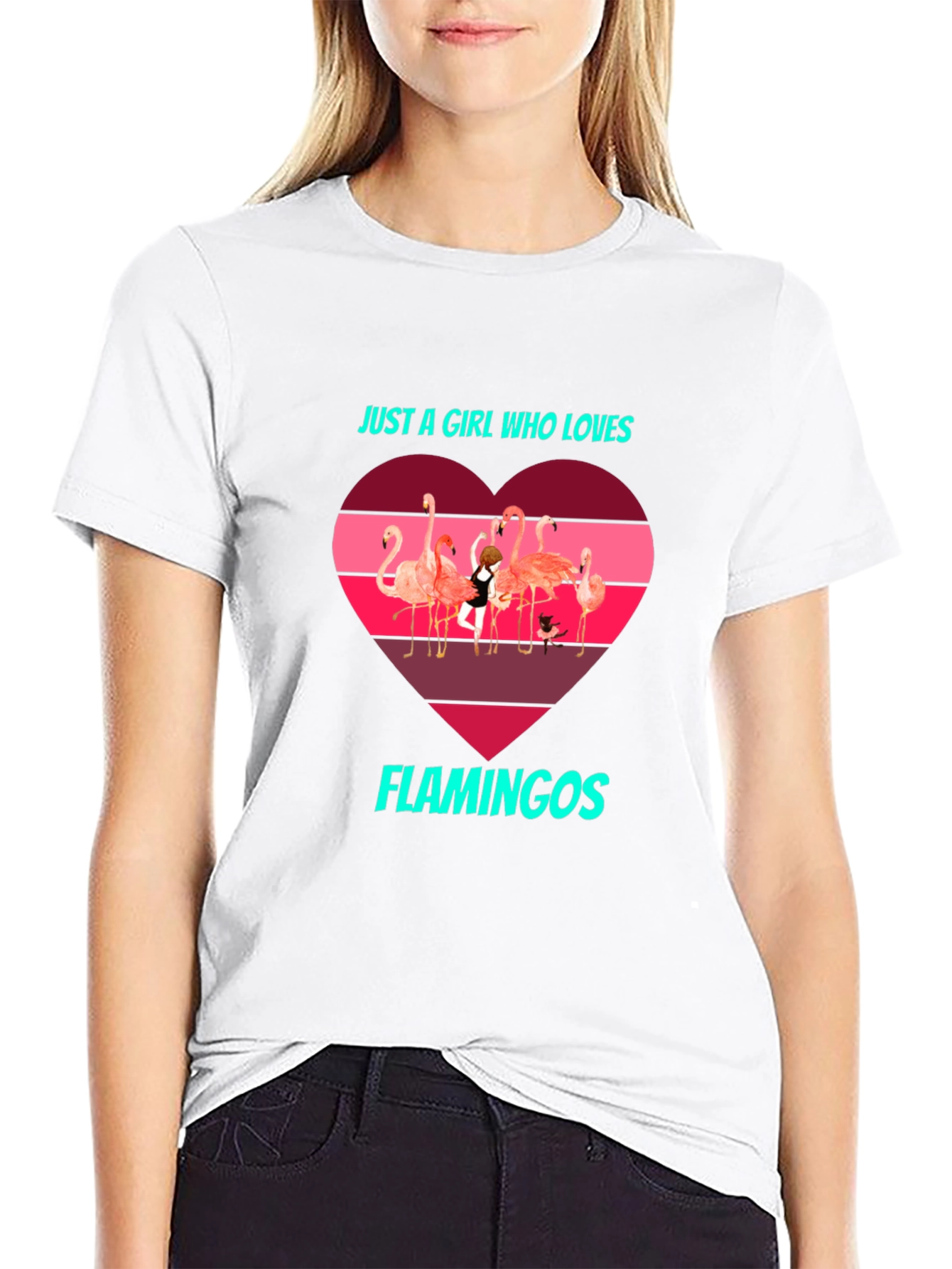 Flamingo Lover T-Shirt - Just a Girl Who Loves Flamingos
