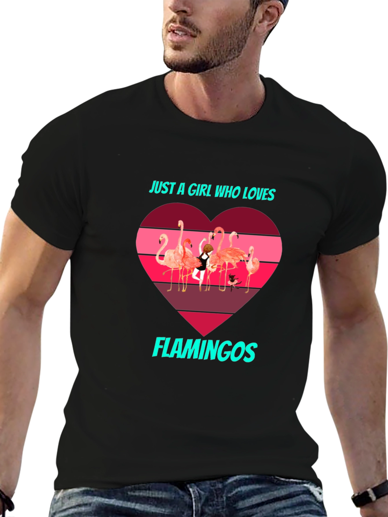 Flamingo Lover T-Shirt - Just a Girl Who Loves Flamingos