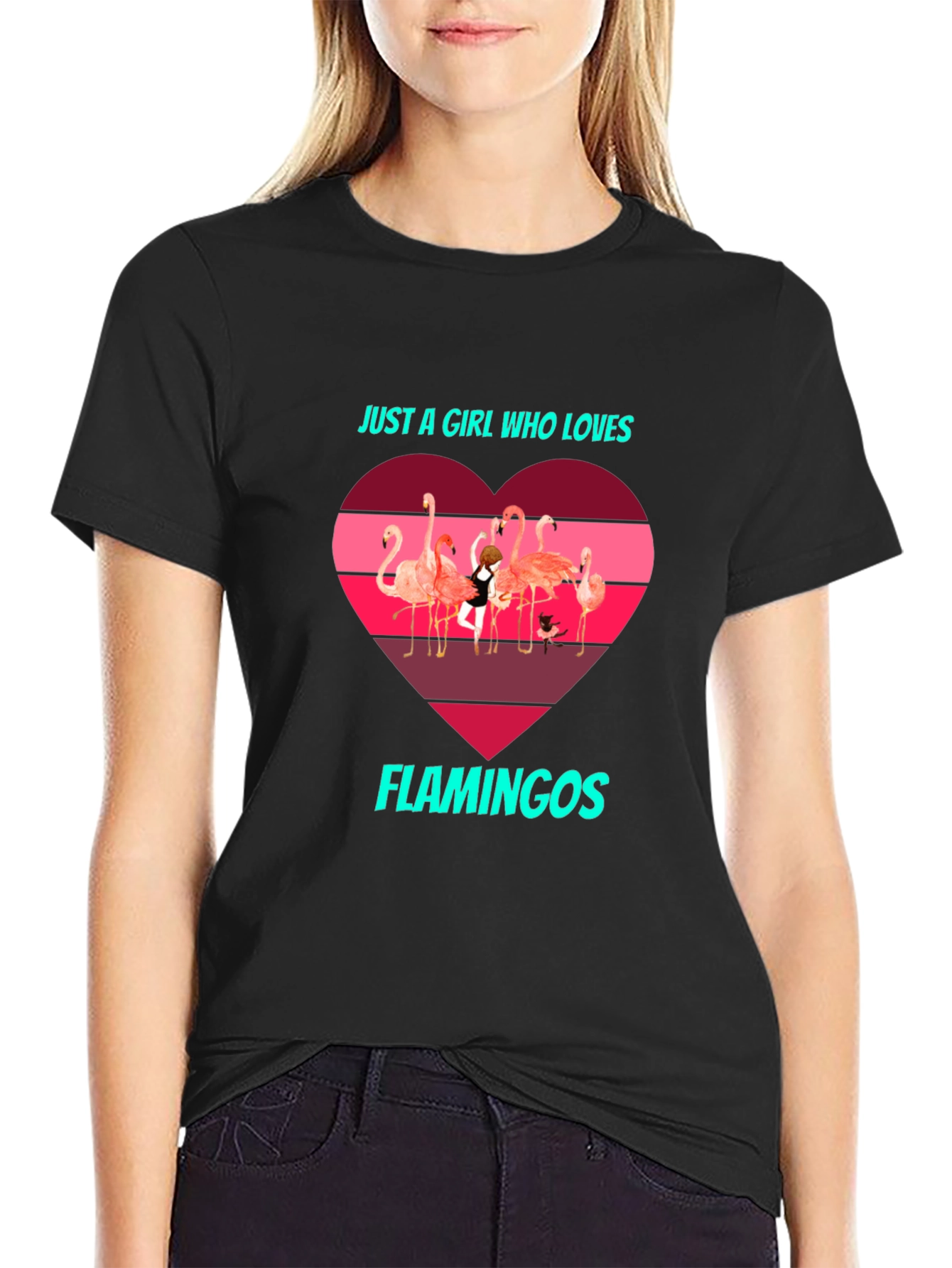 Flamingo Lover T-Shirt - Just a Girl Who Loves Flamingos