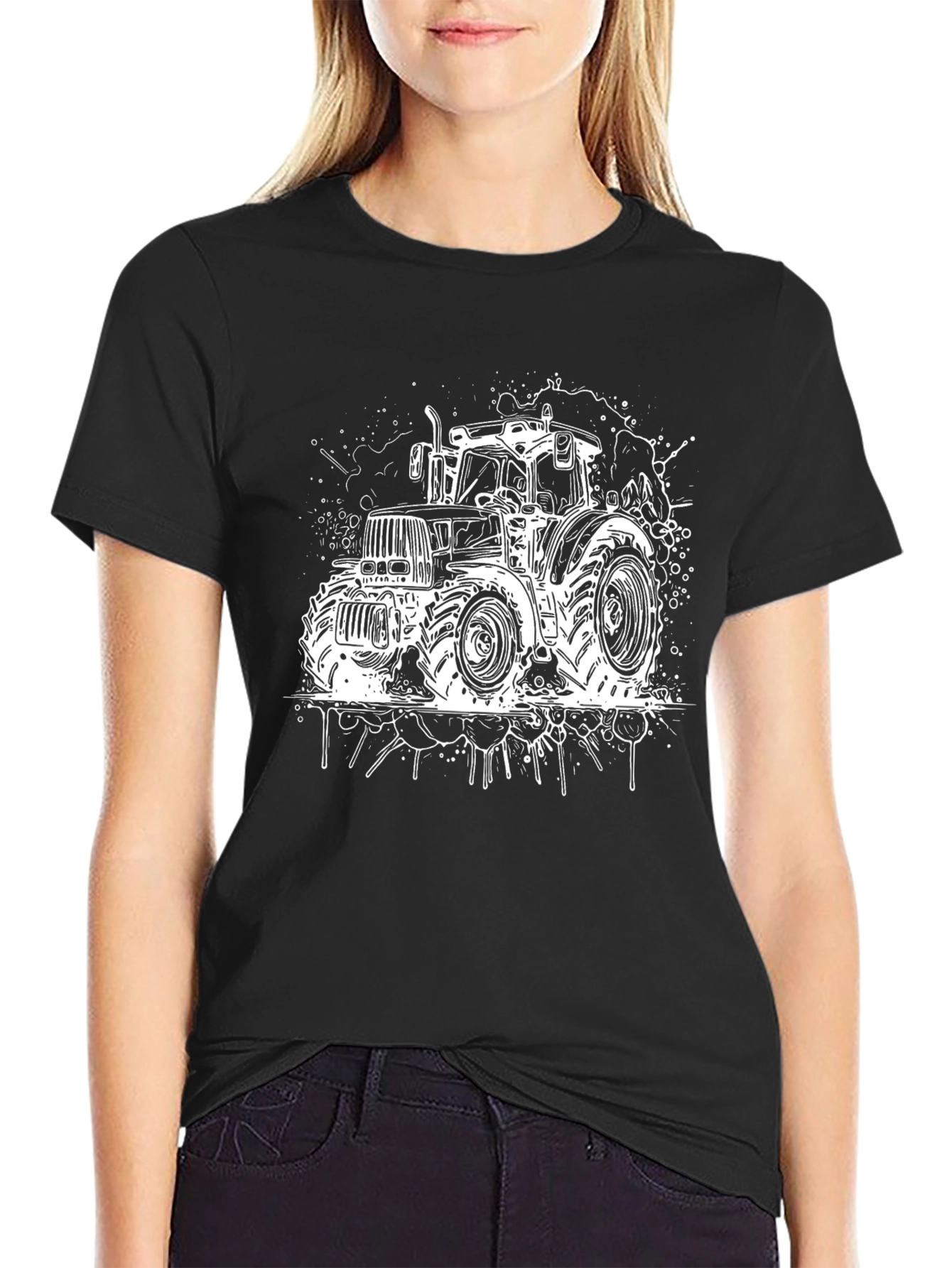 Tractor Graphic Black T-Shirt - Farm Life Apparel