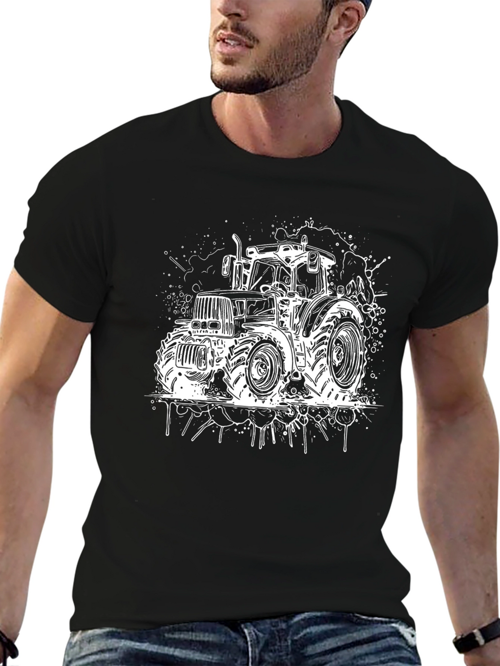 Tractor Graphic Black T-Shirt - Farm Life Apparel