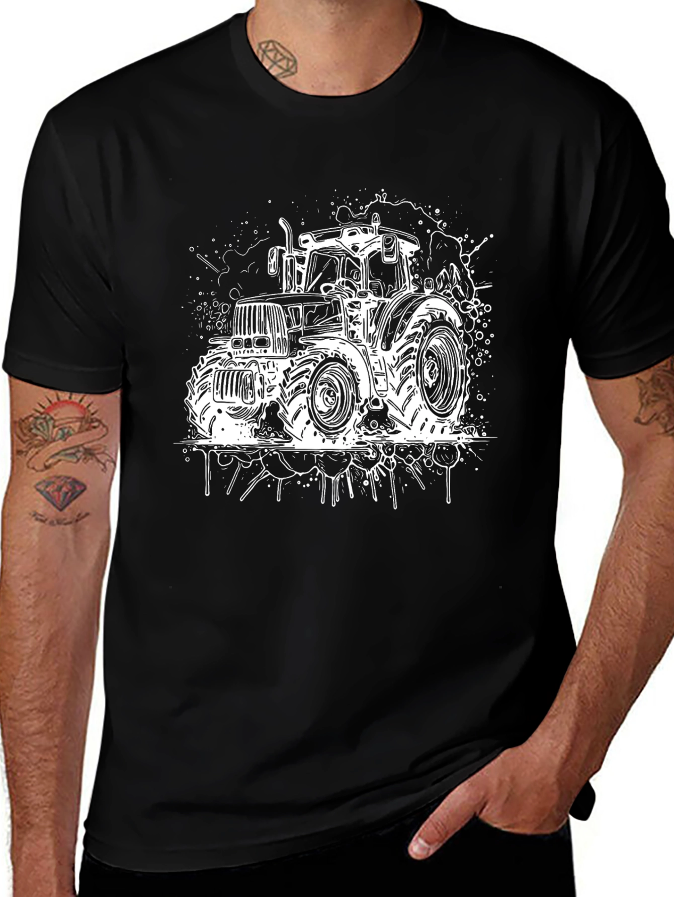 Tractor Graphic Black T-Shirt - Farm Life Apparel