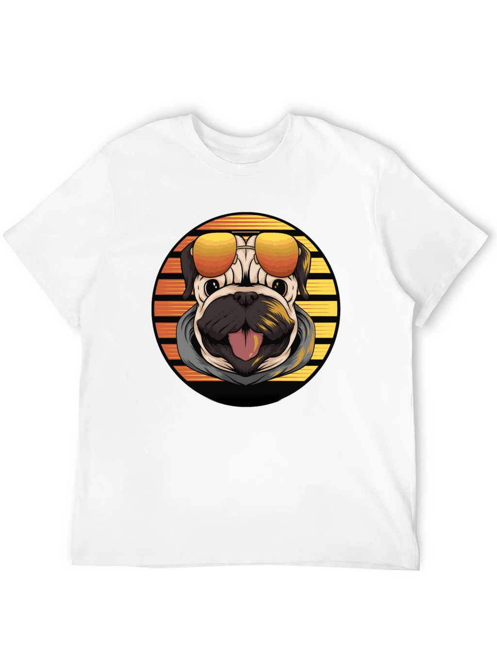 Cool Pug T-Shirt - Retro Style