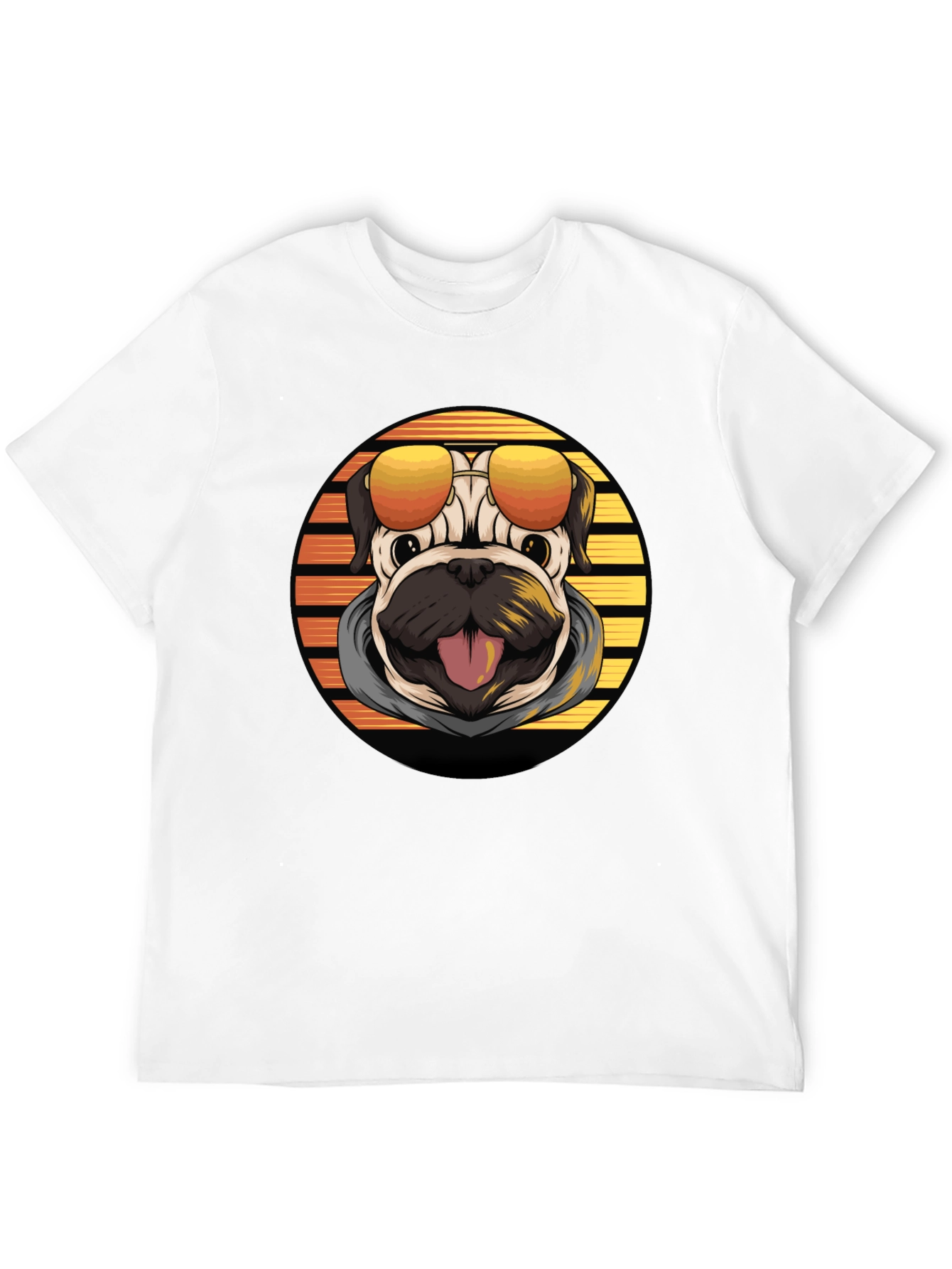 Cool Pug T-Shirt - Retro Style