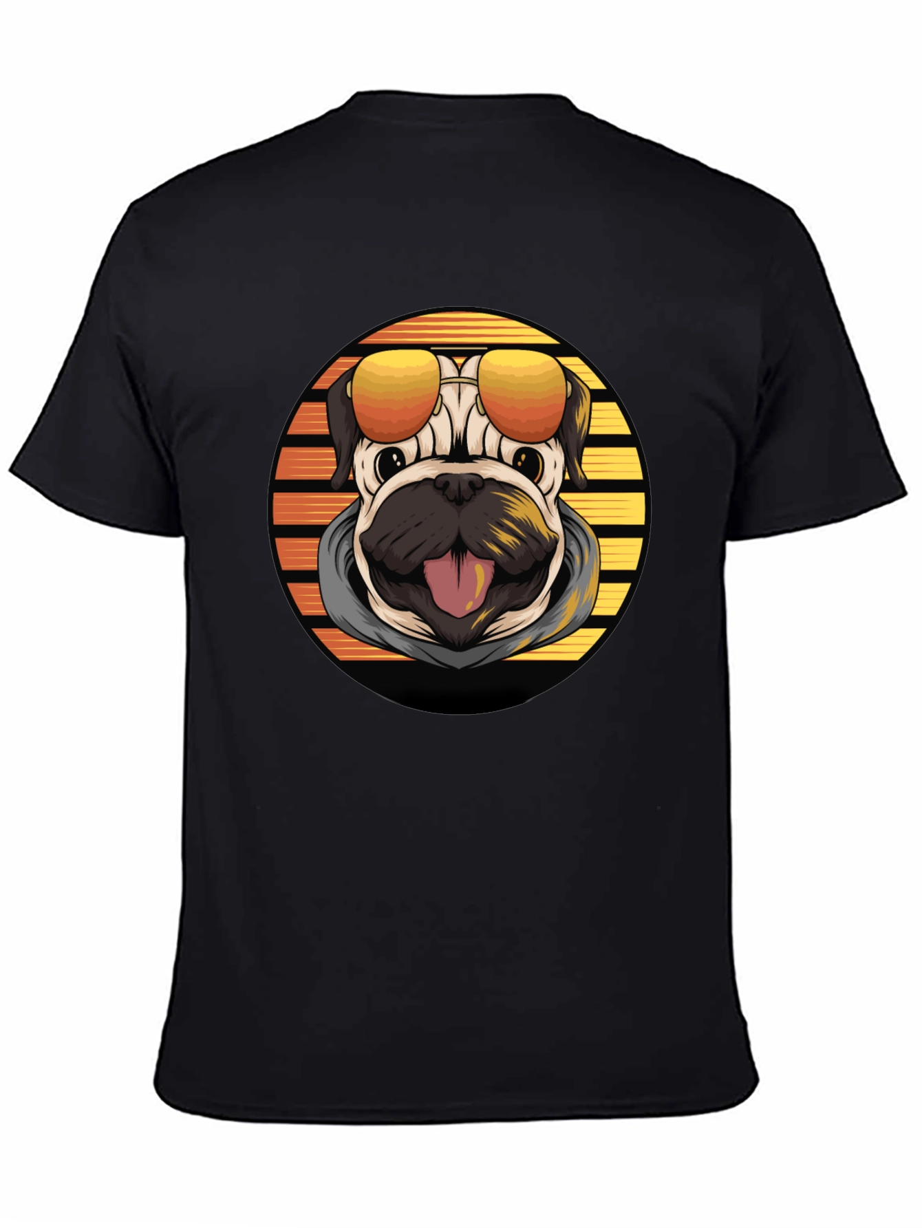 Cool Pug T-Shirt - Retro Style