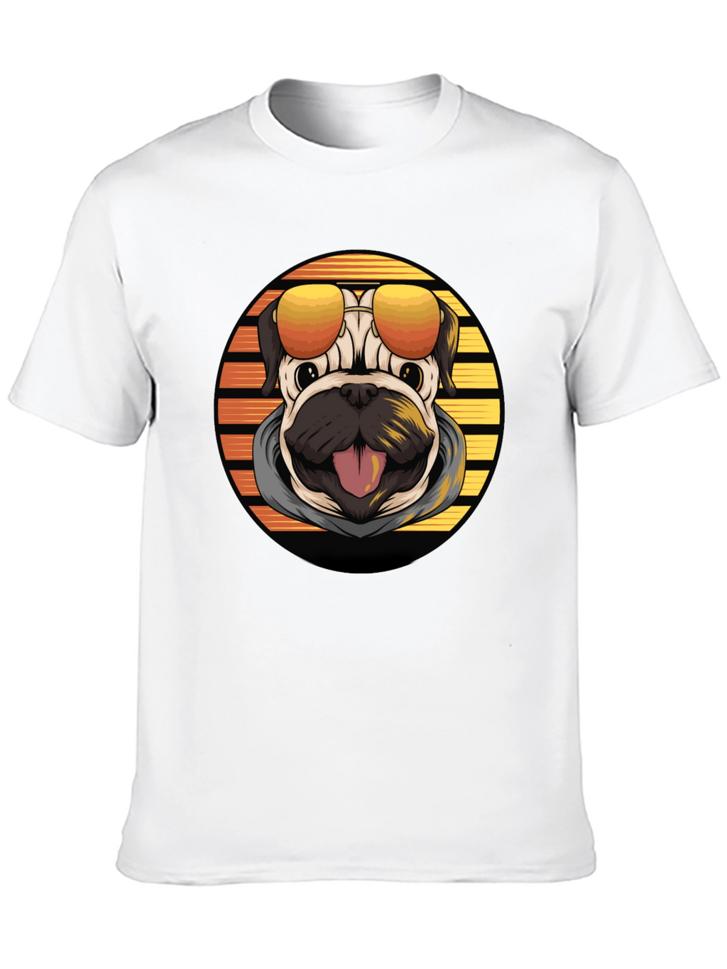 Cool Pug T-Shirt - Retro Style