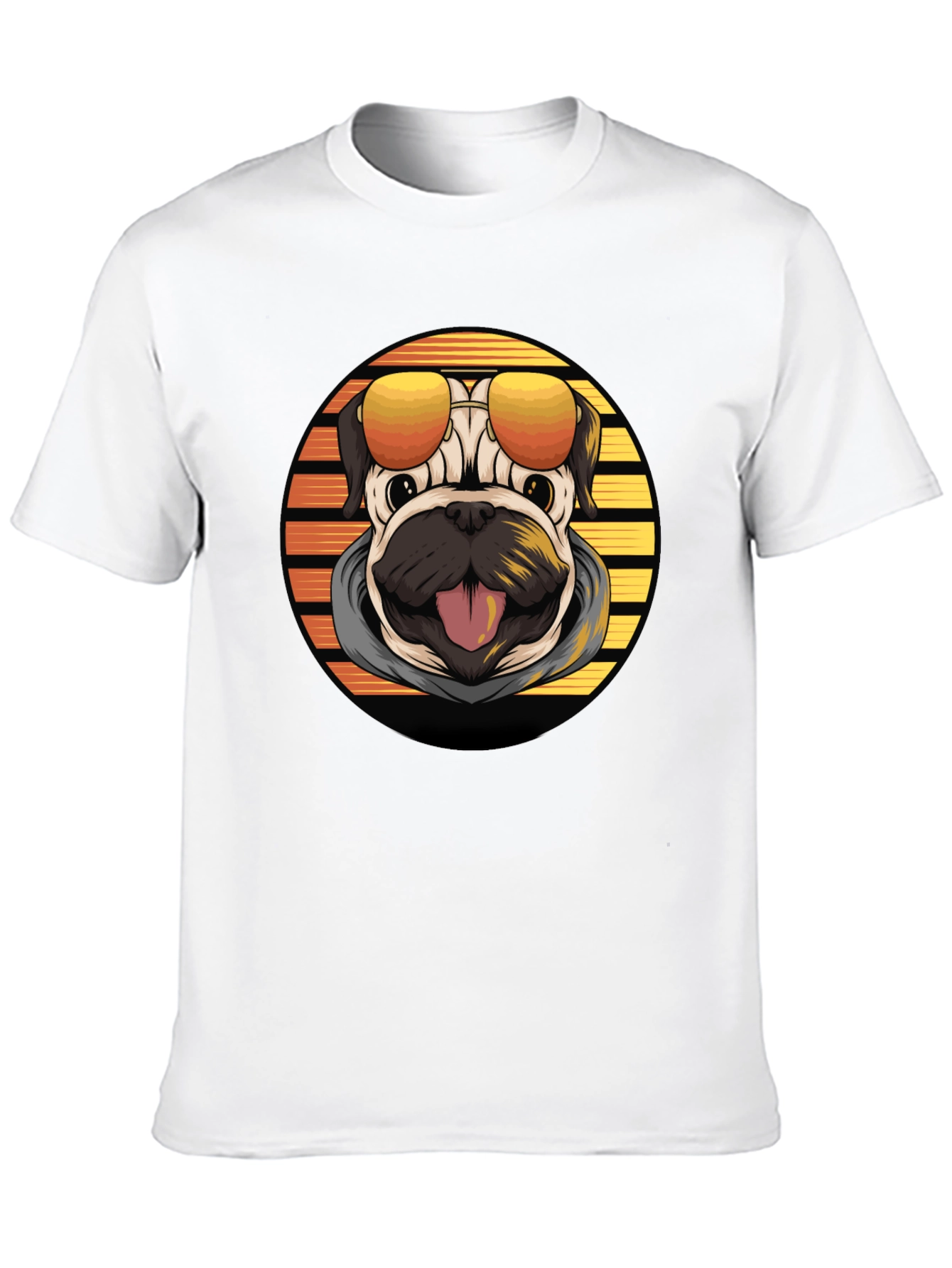 Cool Pug T-Shirt - Retro Style