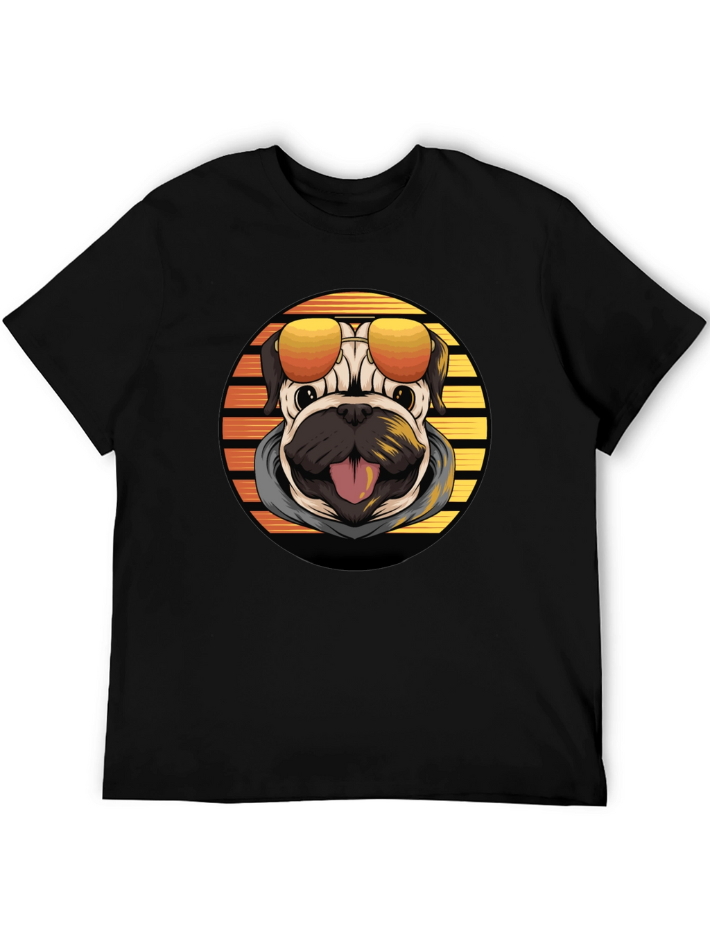 Cool Pug T-Shirt - Retro Style