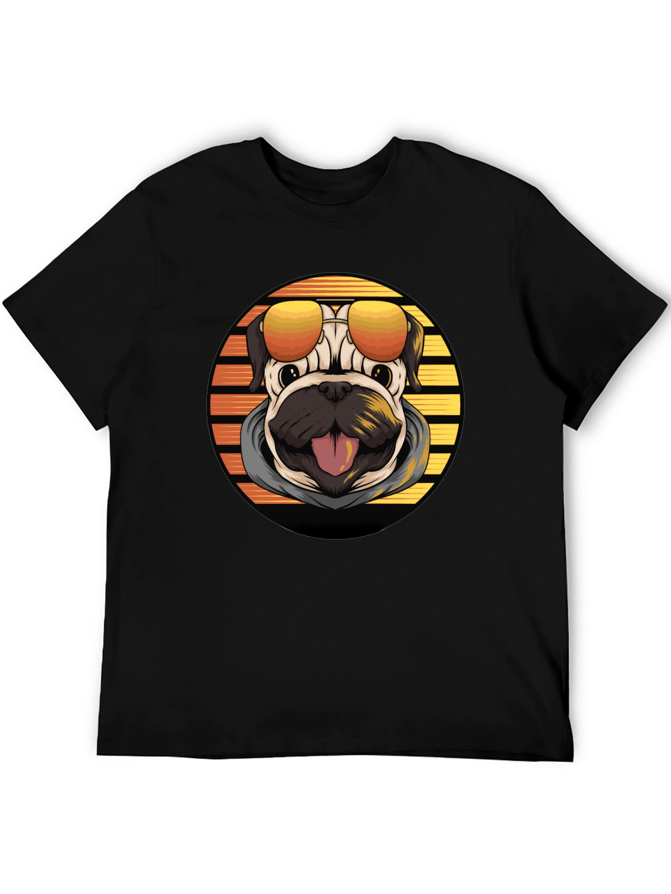 Cool Pug T-Shirt - Retro Style