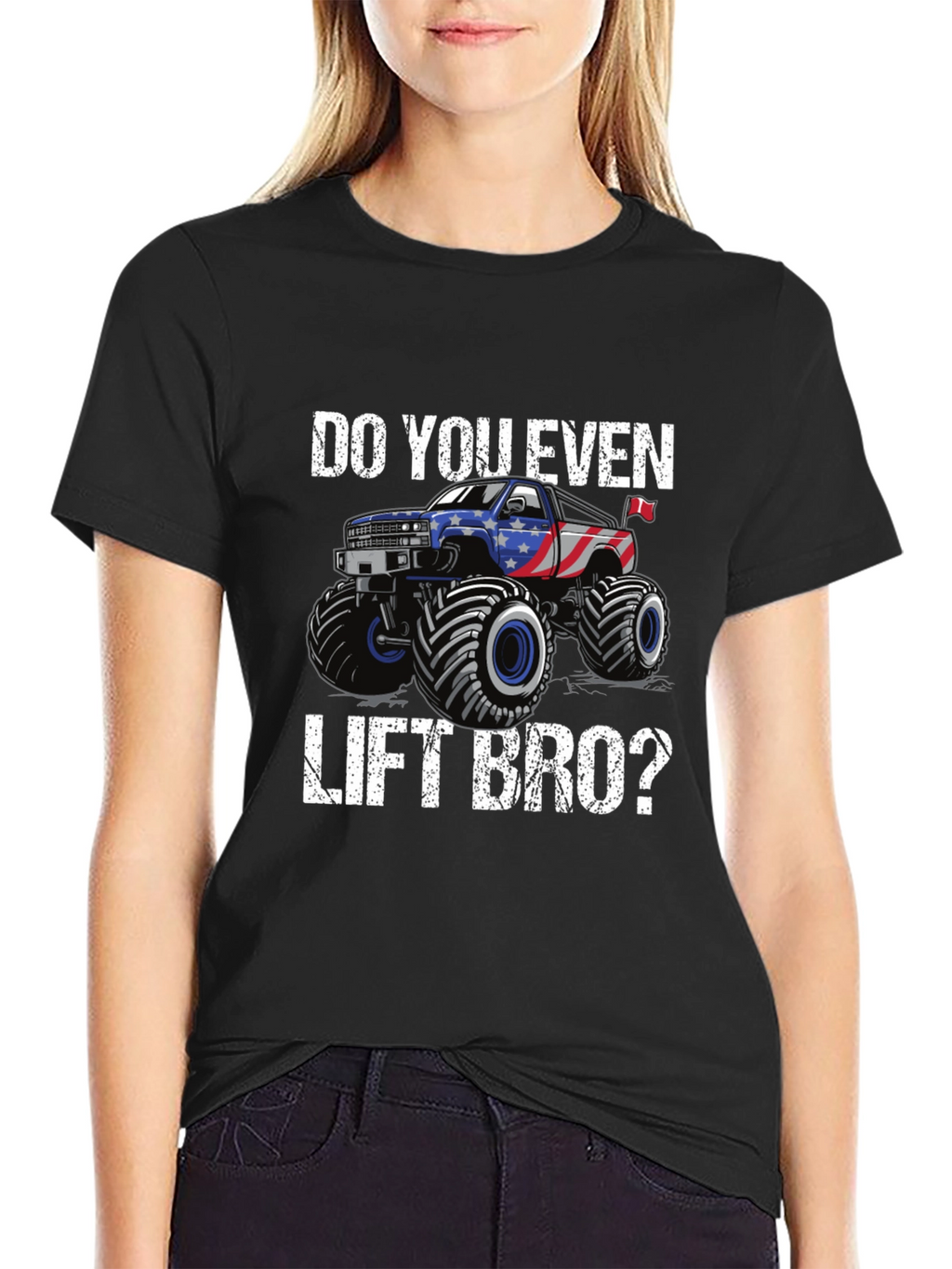 Do You Even Lift Bro Monster Truck T-Shirt
