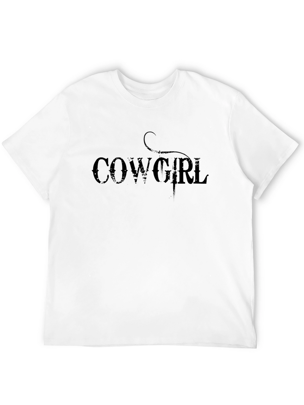 Cowgirl Graphic Tee - Black Cotton Casual Top