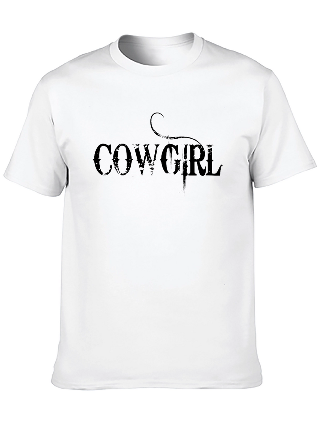 Cowgirl Graphic Tee - Black Cotton Casual Top
