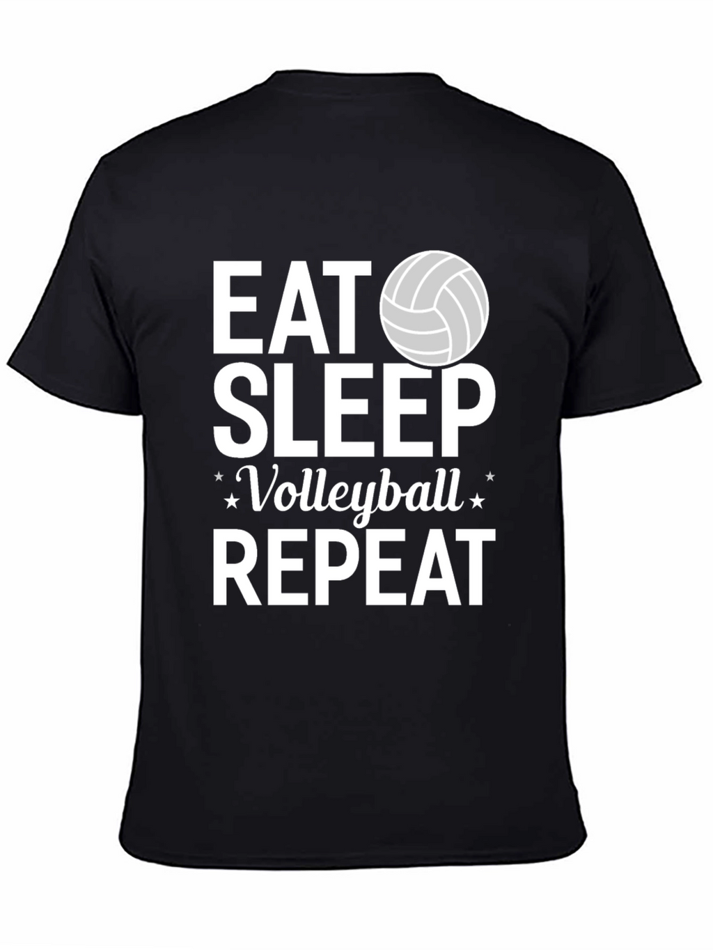 Eat Sleep Volleyball Repeat Black T-Shirt