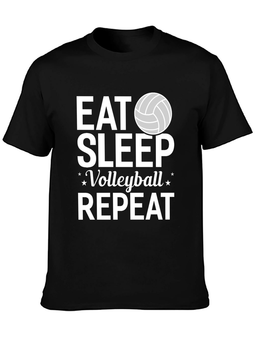 Eat Sleep Volleyball Repeat Black T-Shirt