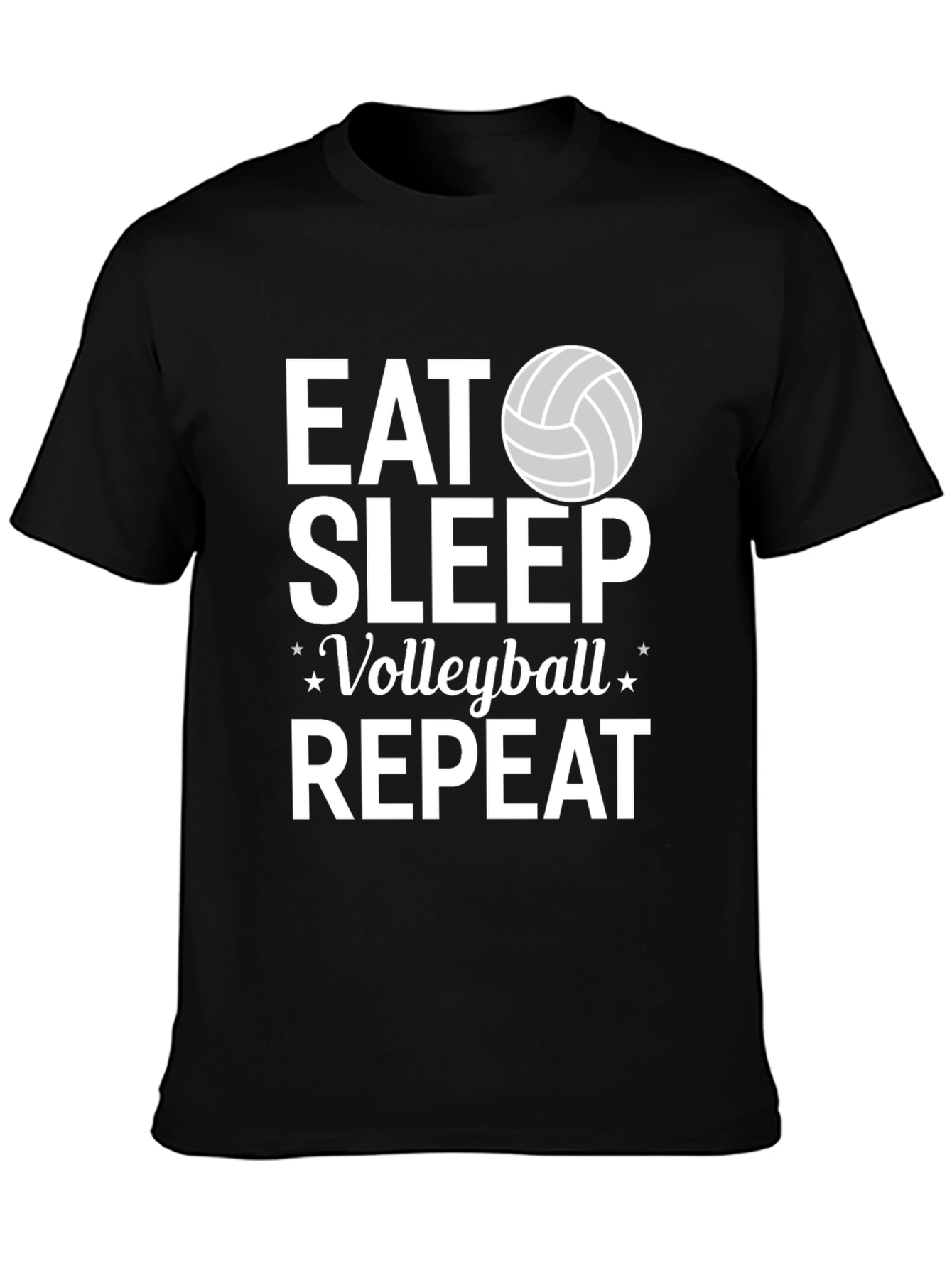 Eat Sleep Volleyball Repeat Black T-Shirt