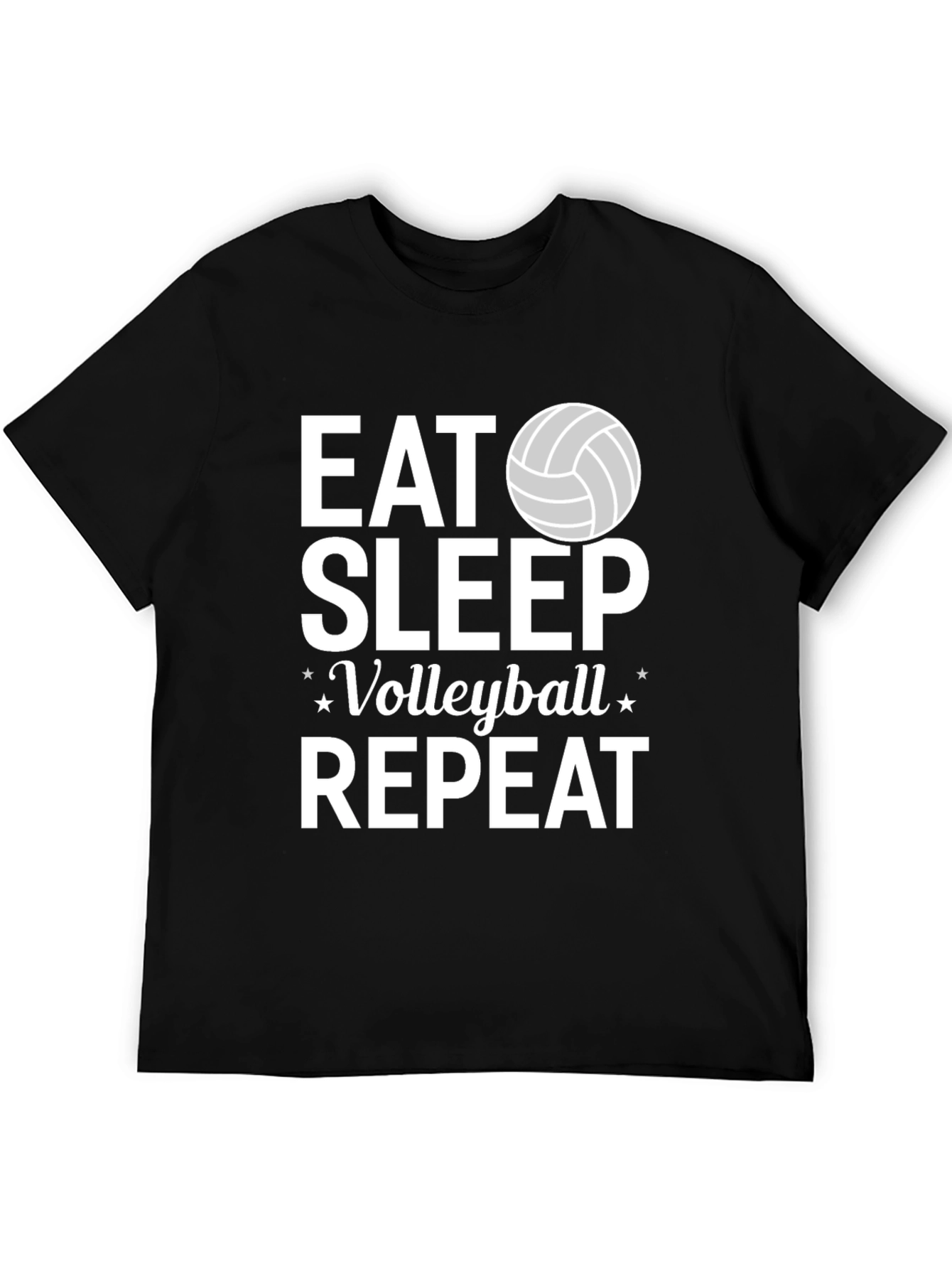 Eat Sleep Volleyball Repeat Black T-Shirt