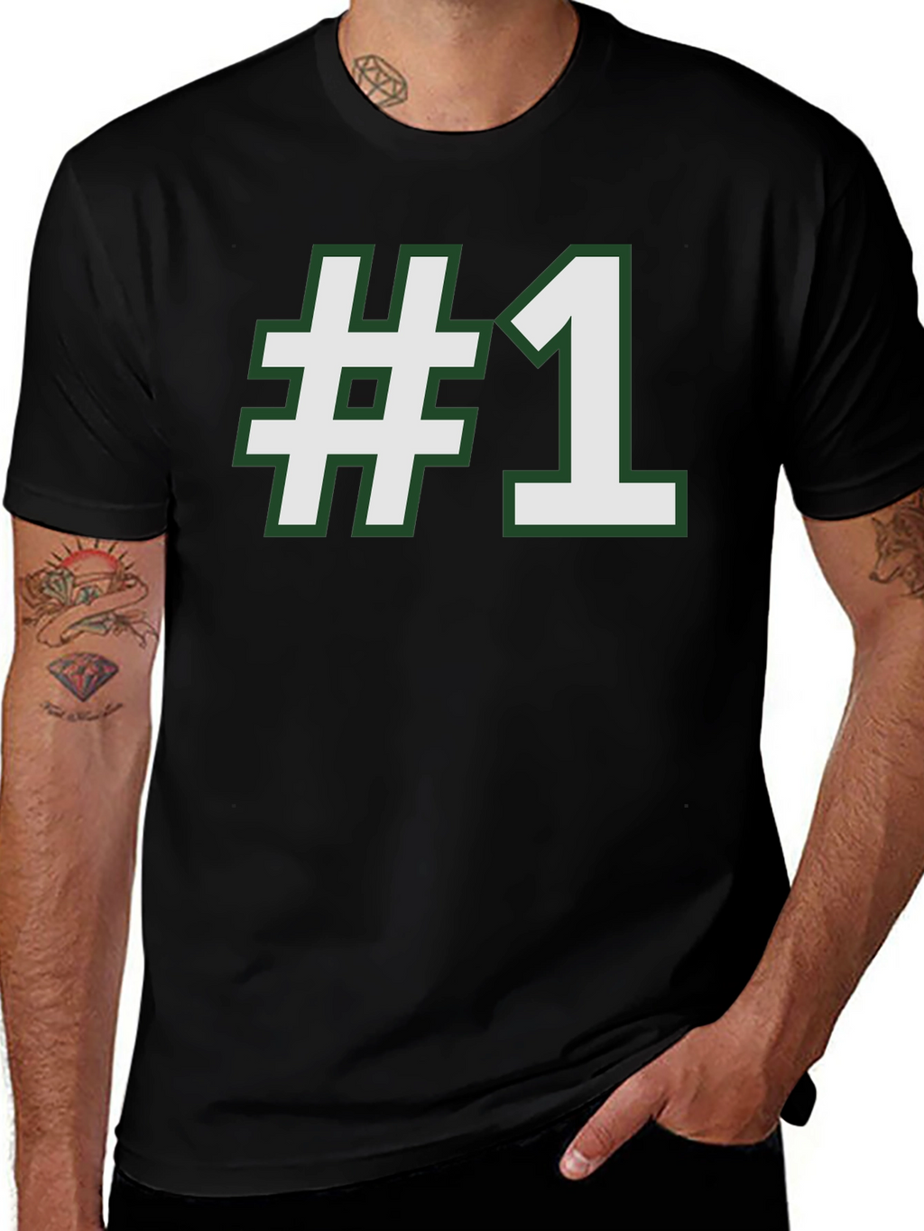 Number One T-Shirt - Black Tee