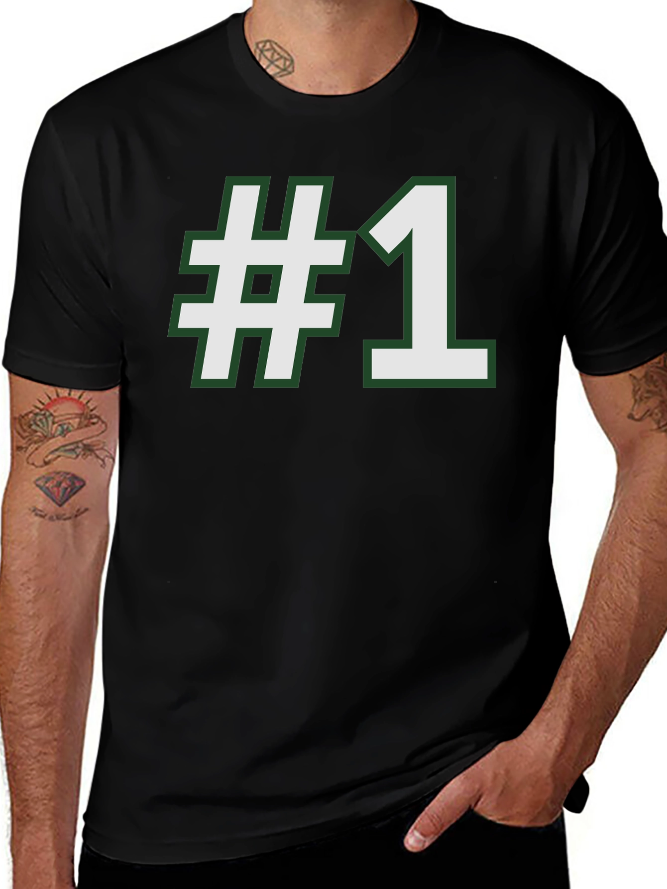 Number One T-Shirt - Black Tee