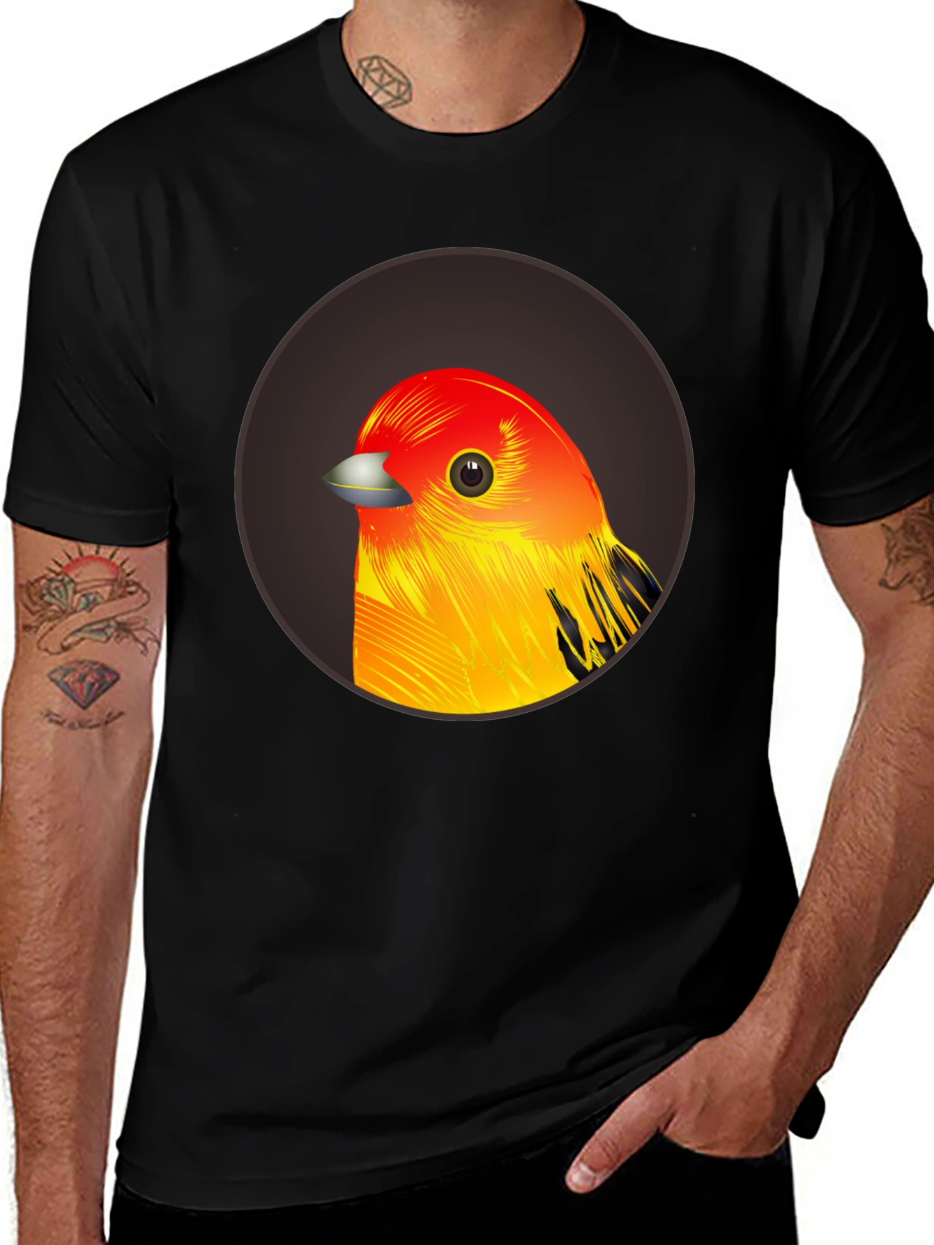 Bird Graphic T-Shirt - Casual Style