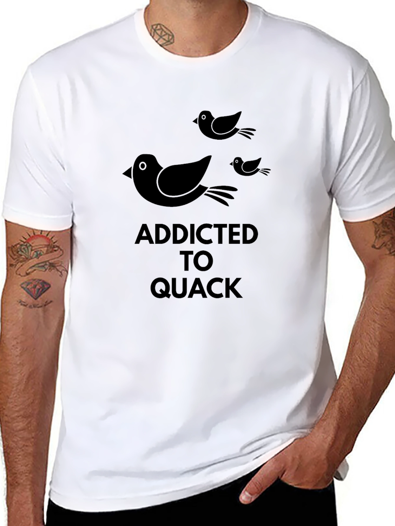 Addicted to Quack Black T-Shirt