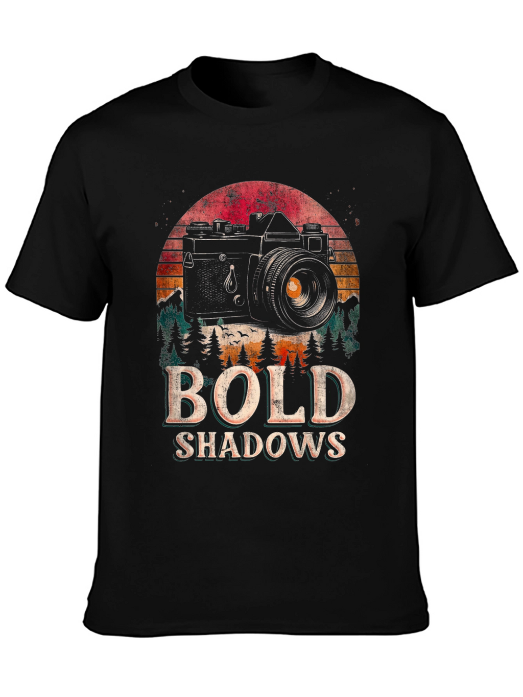 Bold Shadows Camera Graphic T-Shirt