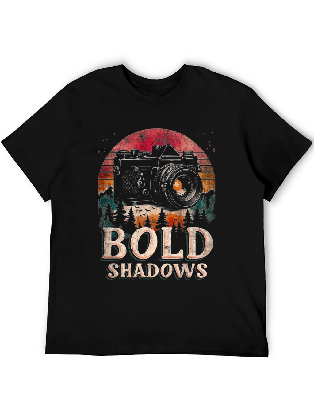 Bold Shadows Camera Graphic T-Shirt