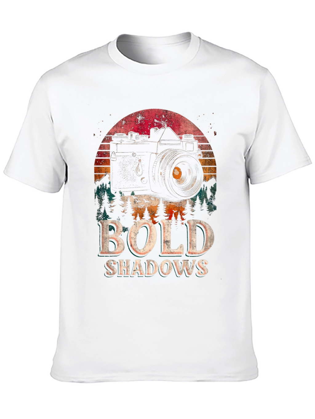 Bold Shadows Camera Graphic T-Shirt