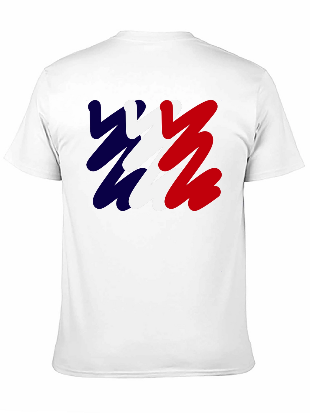 Abstract France Flag Mens Black T-Shirt