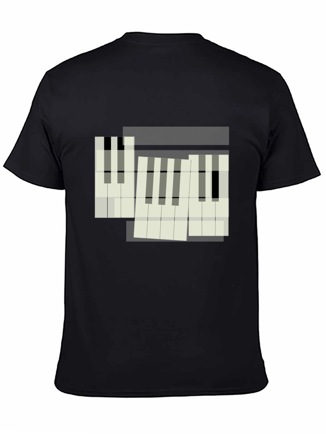Abstract Piano Keys Graphic Tee - Modern Musician Style