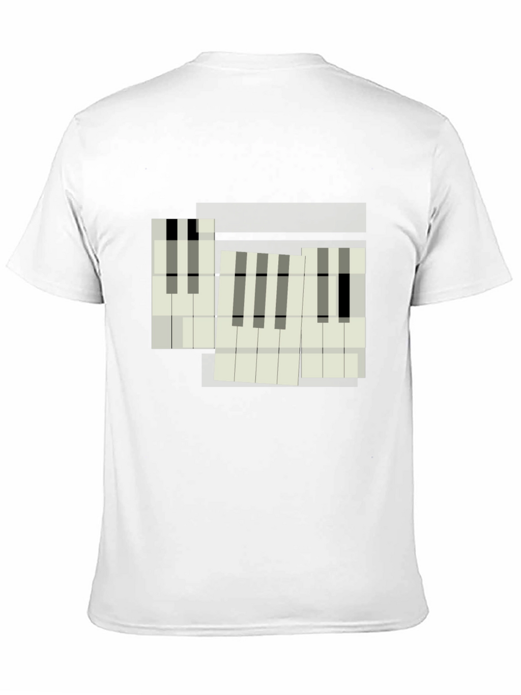 Abstract Piano Keys Graphic Tee - Modern Musician Style