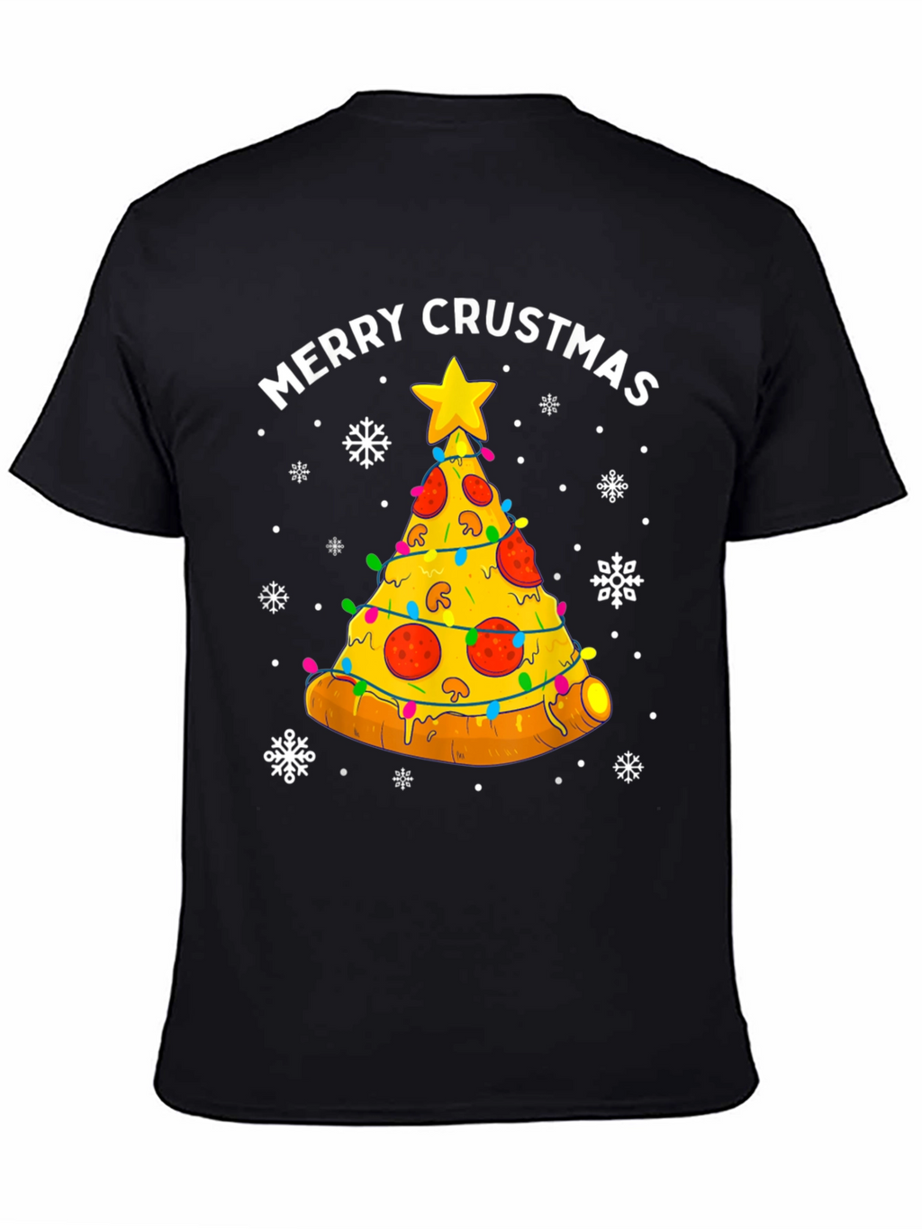 Merry Crustmas Pizza Tree T-Shirt