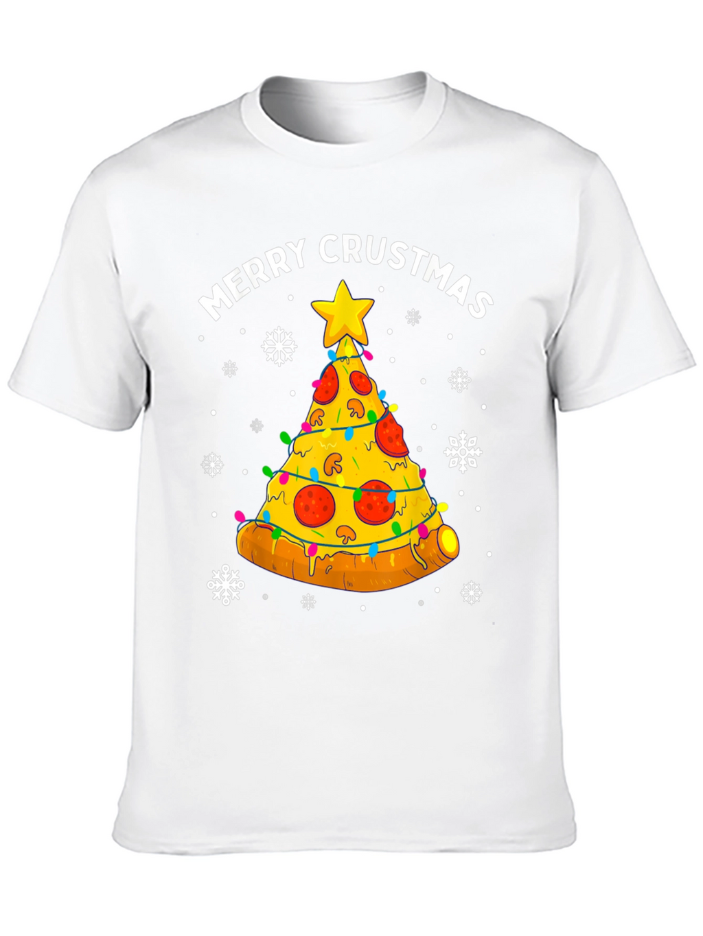 Merry Crustmas Pizza Tree T-Shirt