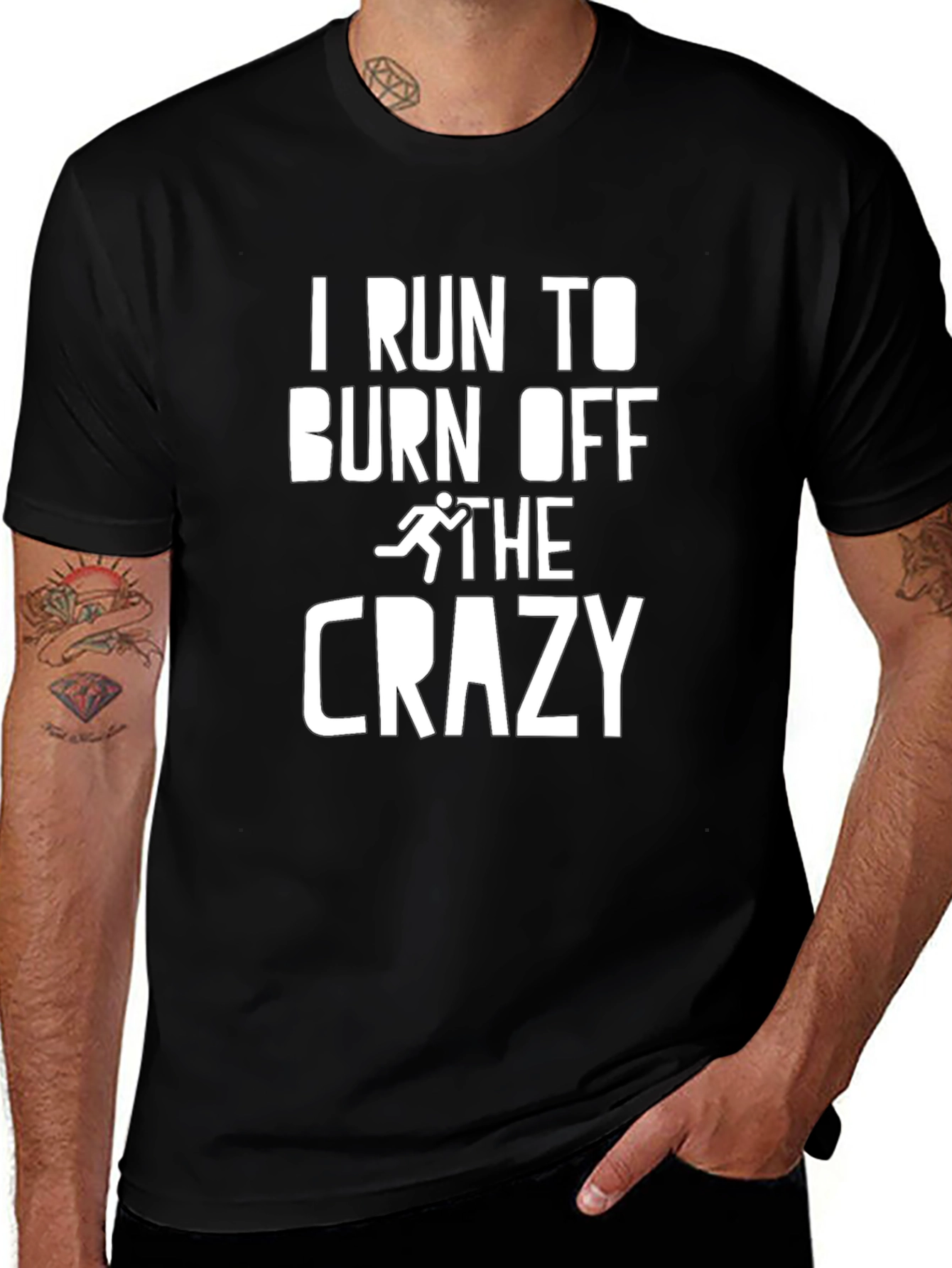 I Run To Burn Off The Crazy Graphic Tee