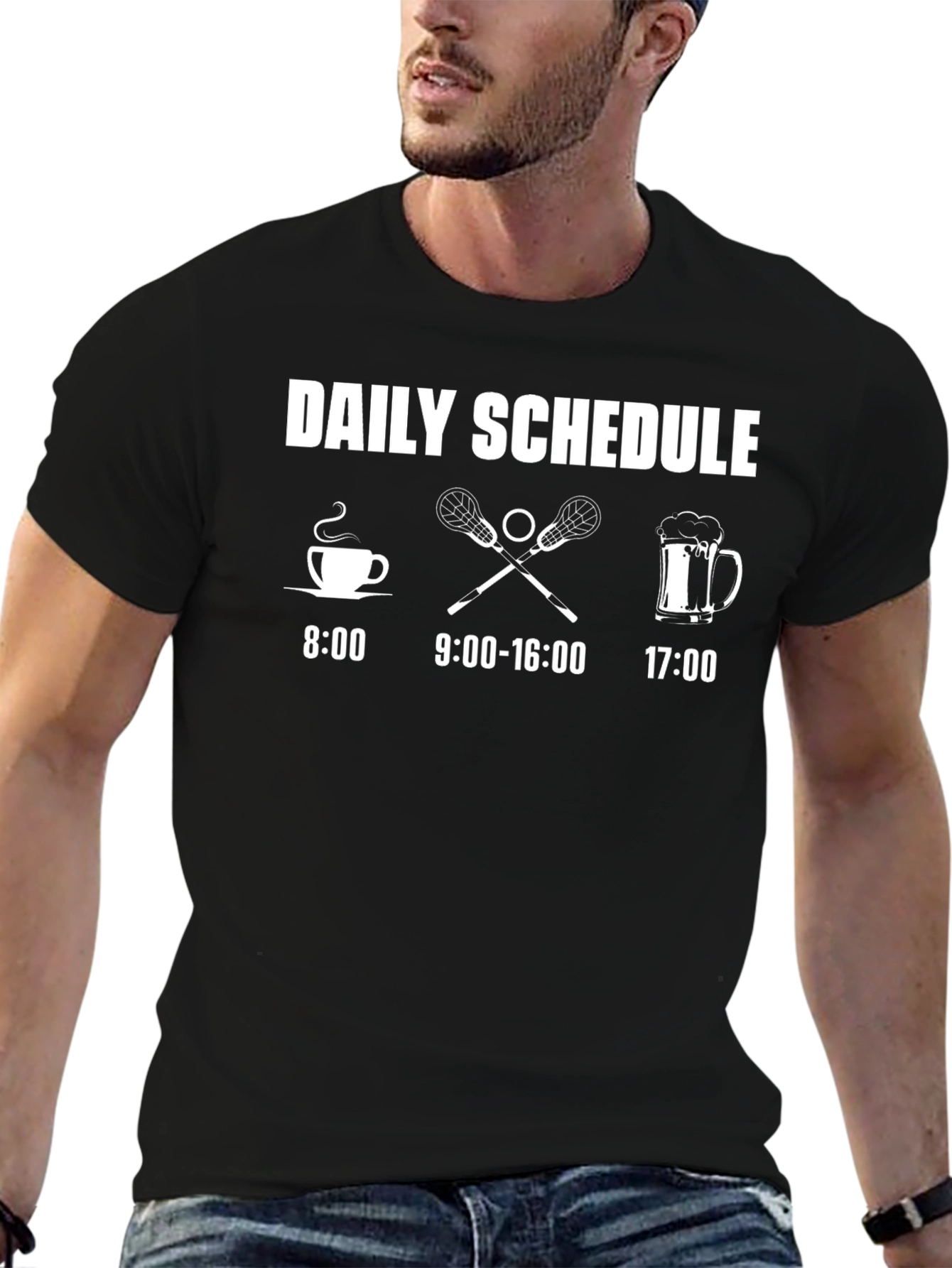 Daily Schedule Lacrosse Player T-Shirt