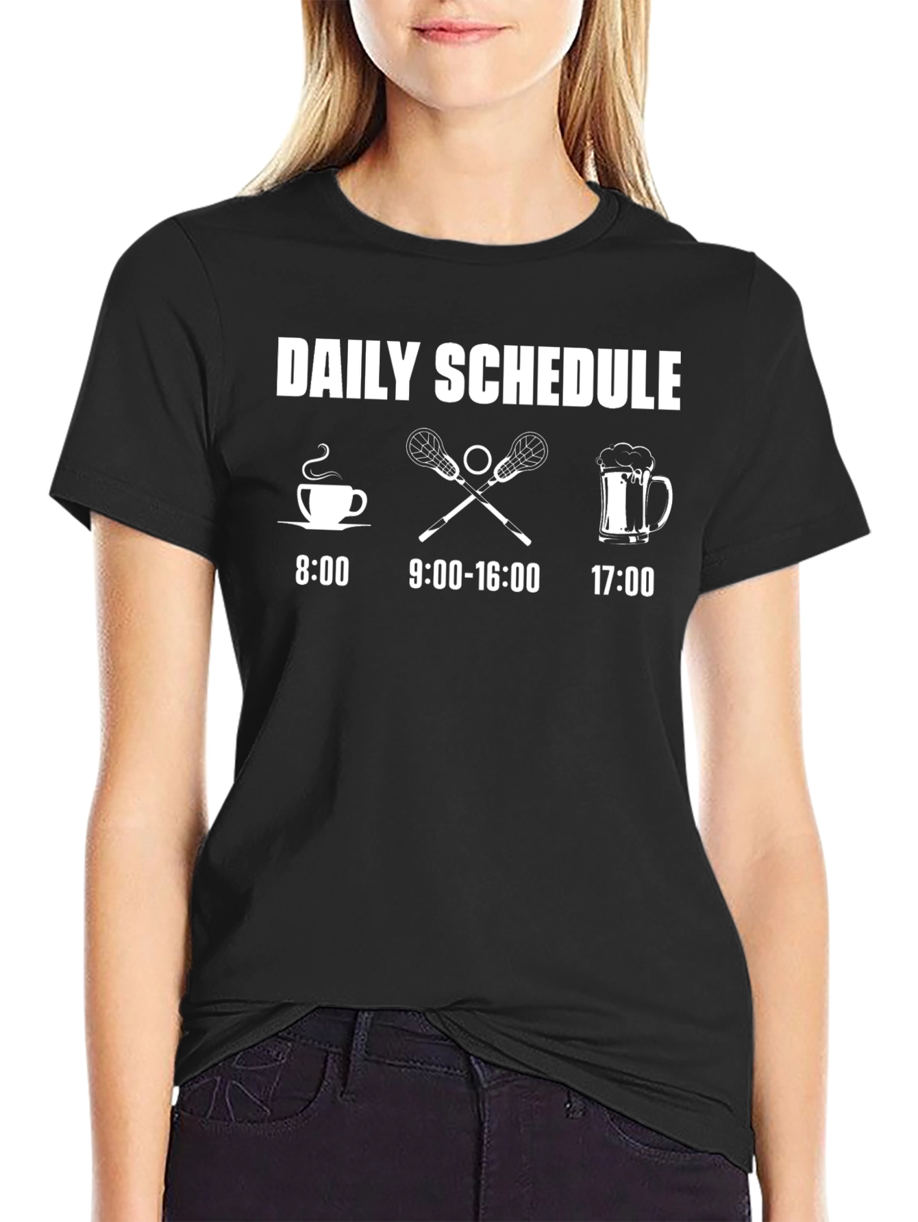 Daily Schedule Lacrosse Player T-Shirt