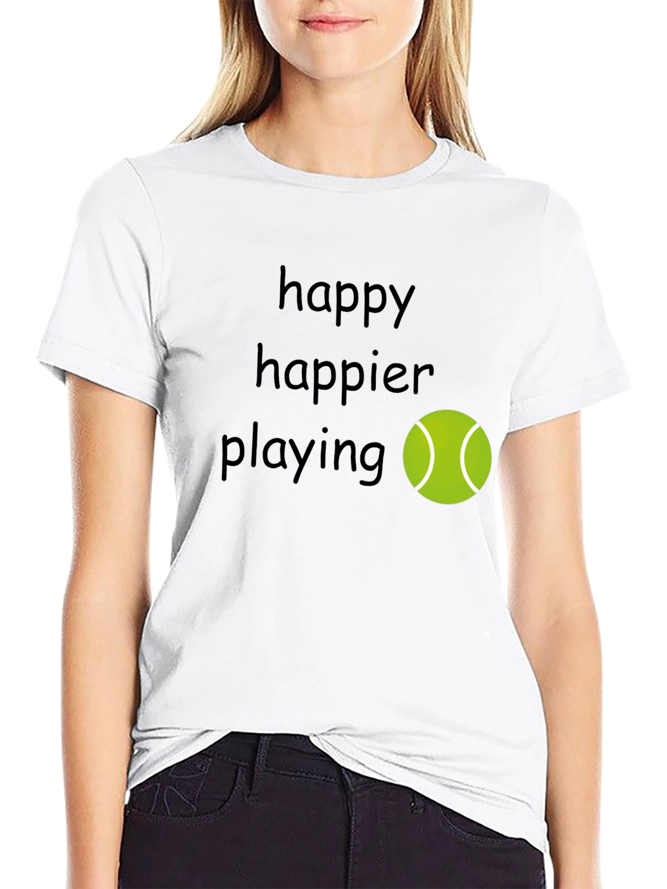 Happy Tennis Player T-Shirt - Comfortable & Stylish