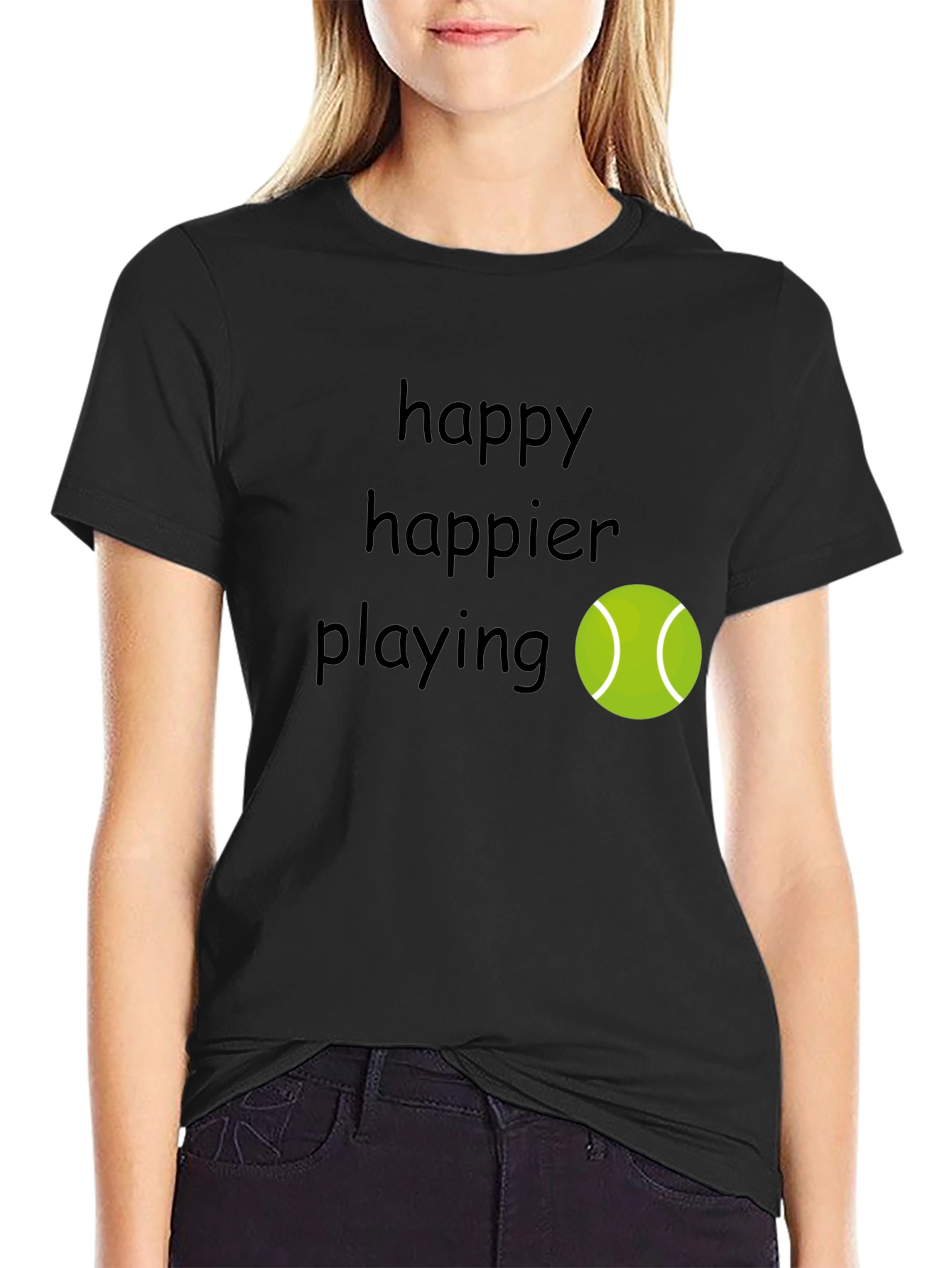 Happy Tennis Player T-Shirt - Comfortable & Stylish
