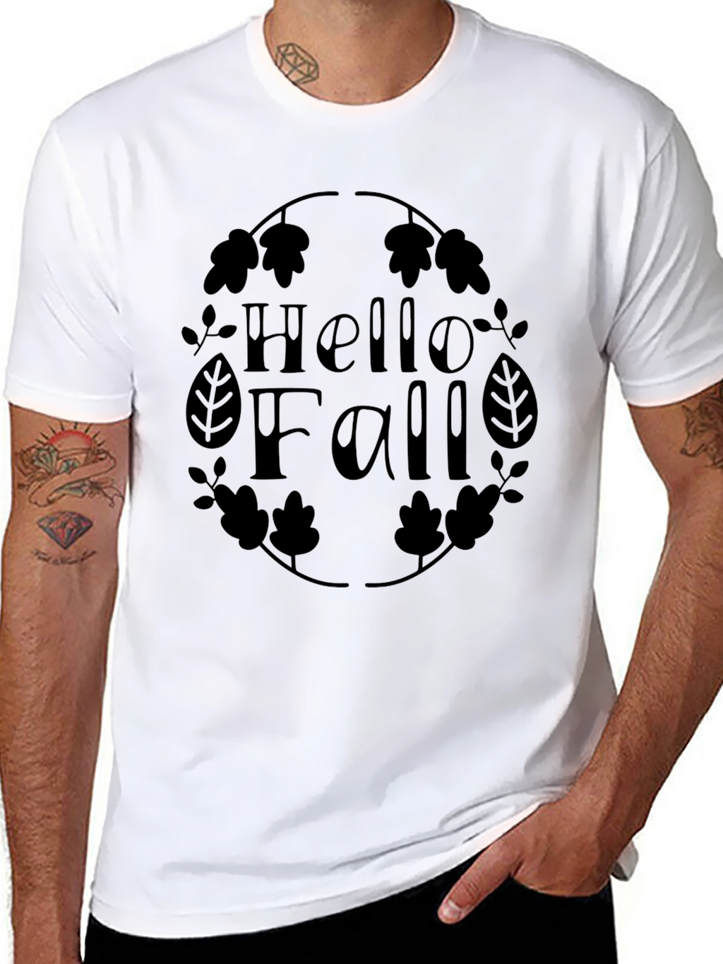 Hello Fall Graphic Tee - Unisex Autumn T-Shirt