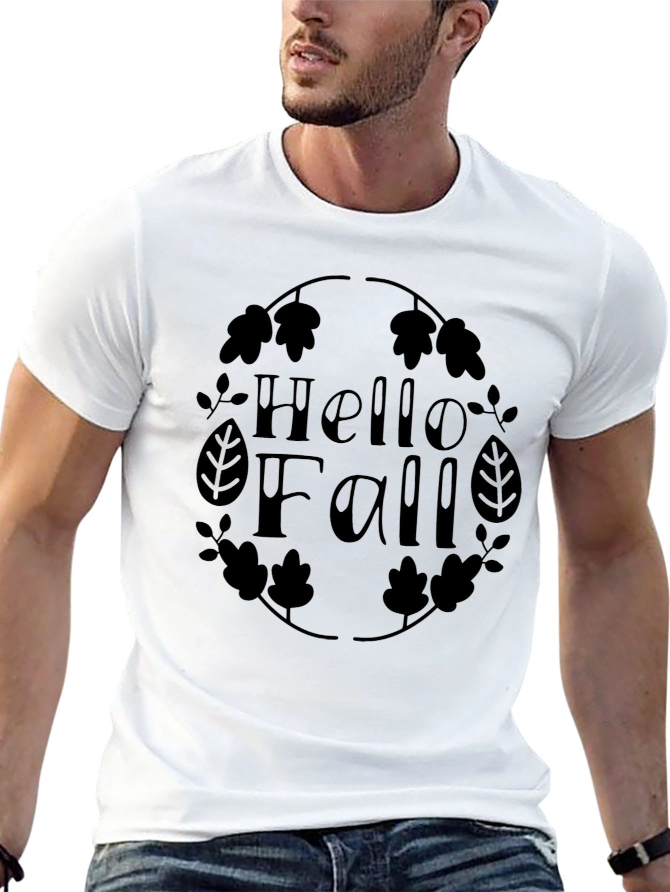 Hello Fall Graphic Tee - Unisex Autumn T-Shirt