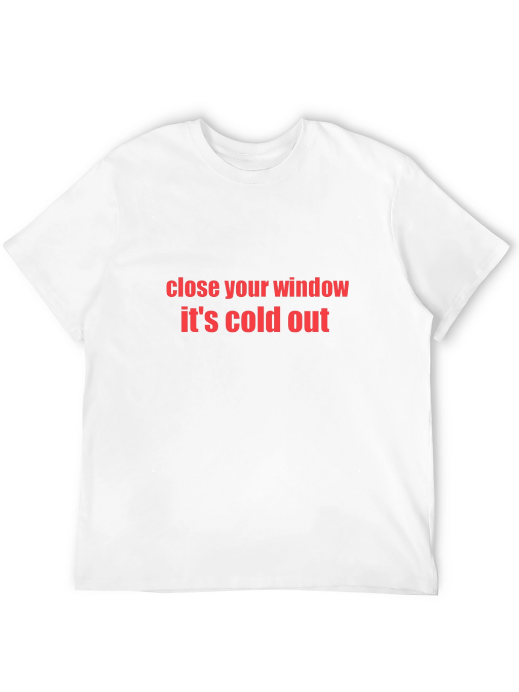 Close Your Window Its Cold Out Black T-Shirt